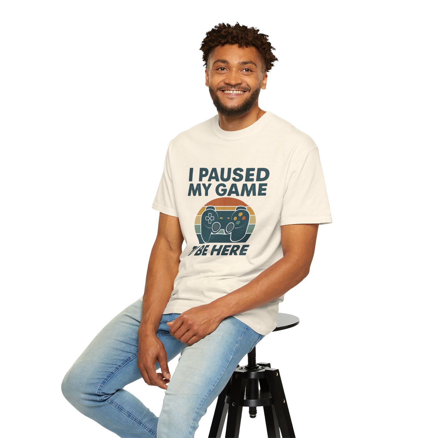 Unisex Gamer Comfort Colors T-Shirt - I Paused My Game to Be Here, Perfect Gift for Gamers, Video Game Lovers, Casual Wear, Birthday Gift, Fun Tee