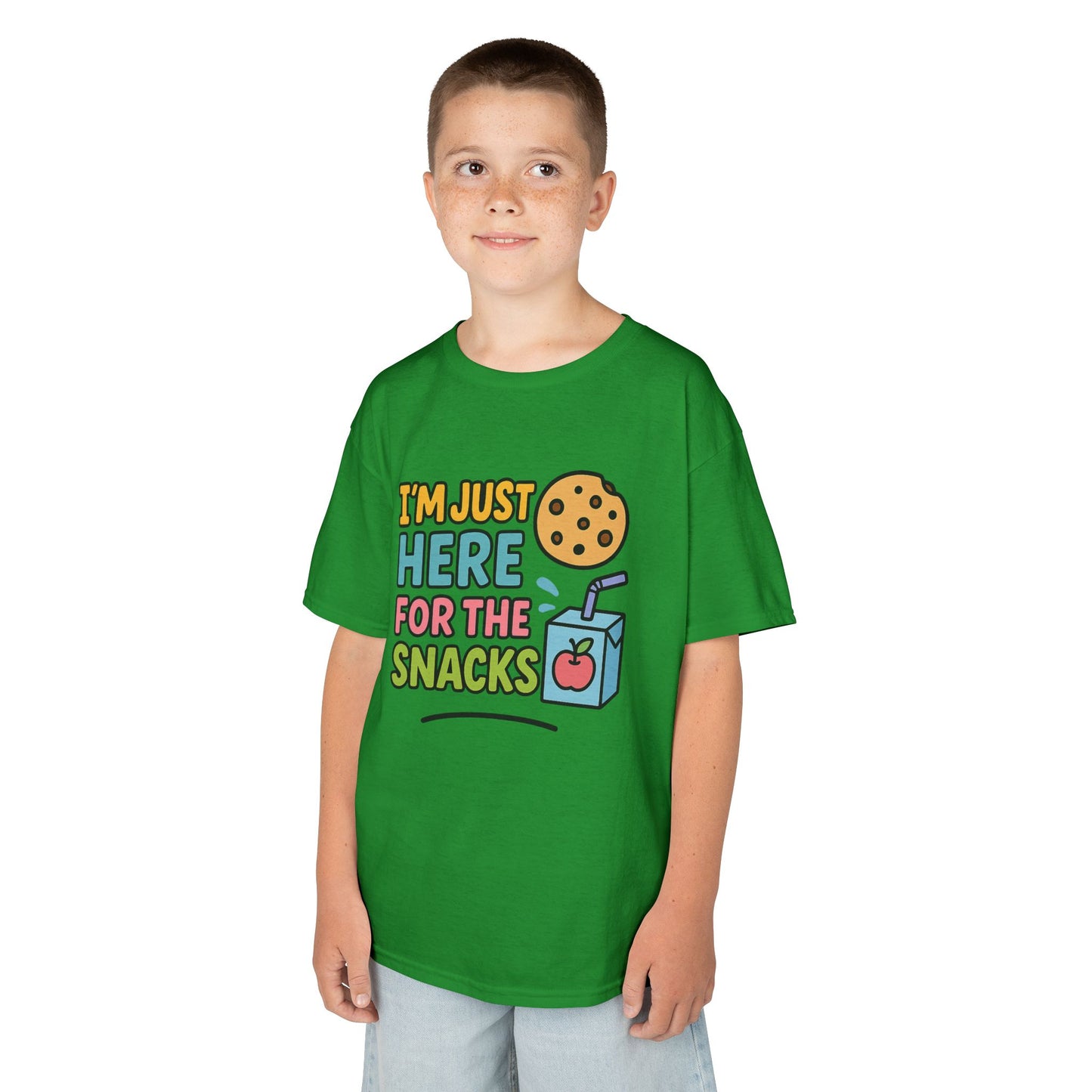 Kids Snack Time Tee - Fun Kids T-Shirt, Cute Cotton Tee, Snack Lover Gift, Funny Kids Apparel, Birthday Gift for Kids