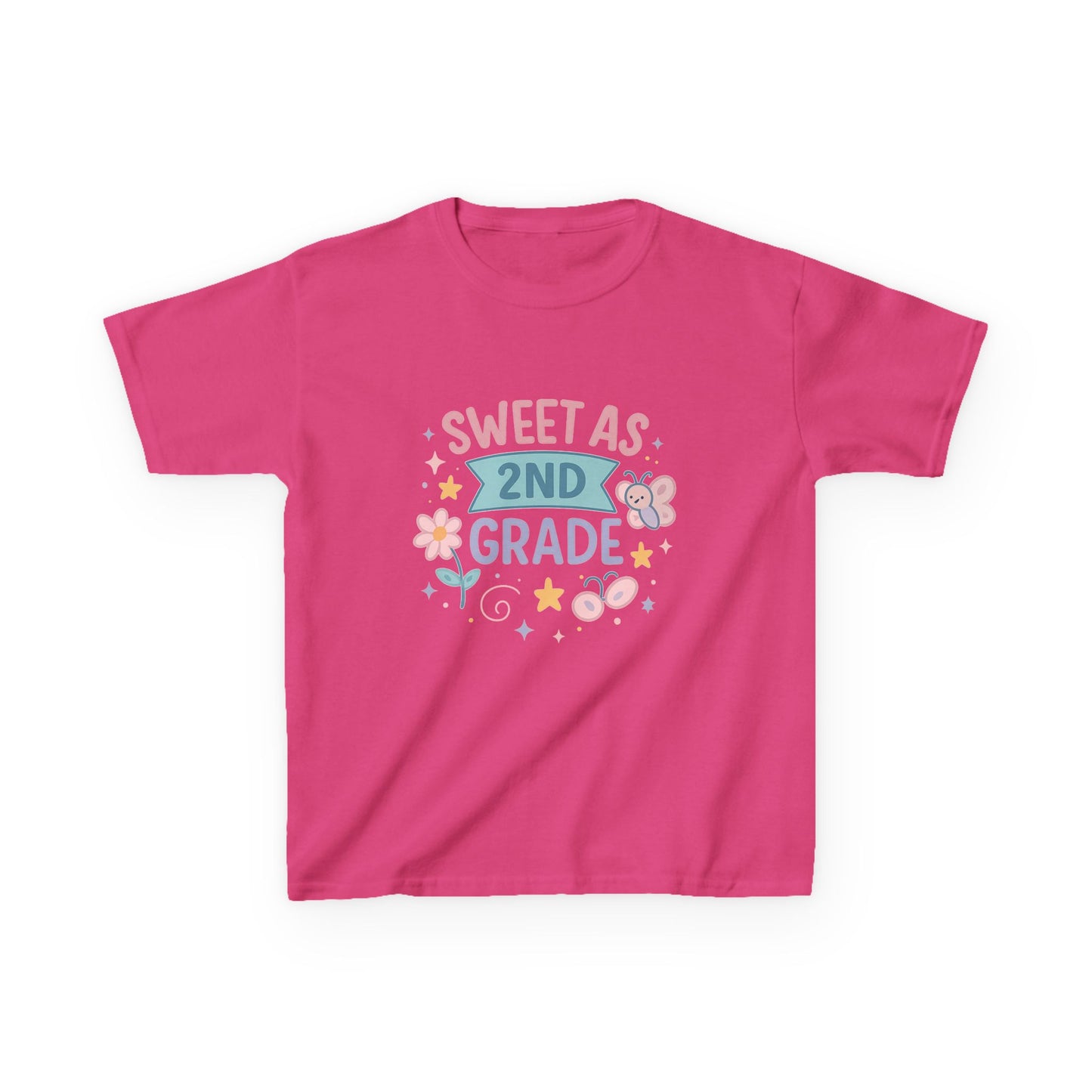 Sweet as 2nd Grade Kids Tee, Cute Kids T-Shirt, Back to School Shirt, Butterfly Design, Kids Gift, Spring Outfit, Children's Apparel