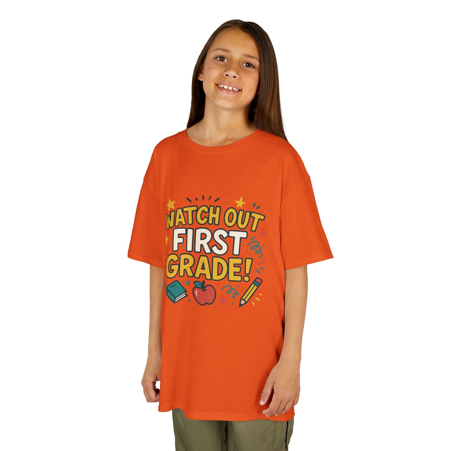 Kids First Grade Tee, Fun Kids Shirt, Back to School Tee, Motivational Kids T-Shirt, Gift for Young Students, Classroom Apparel