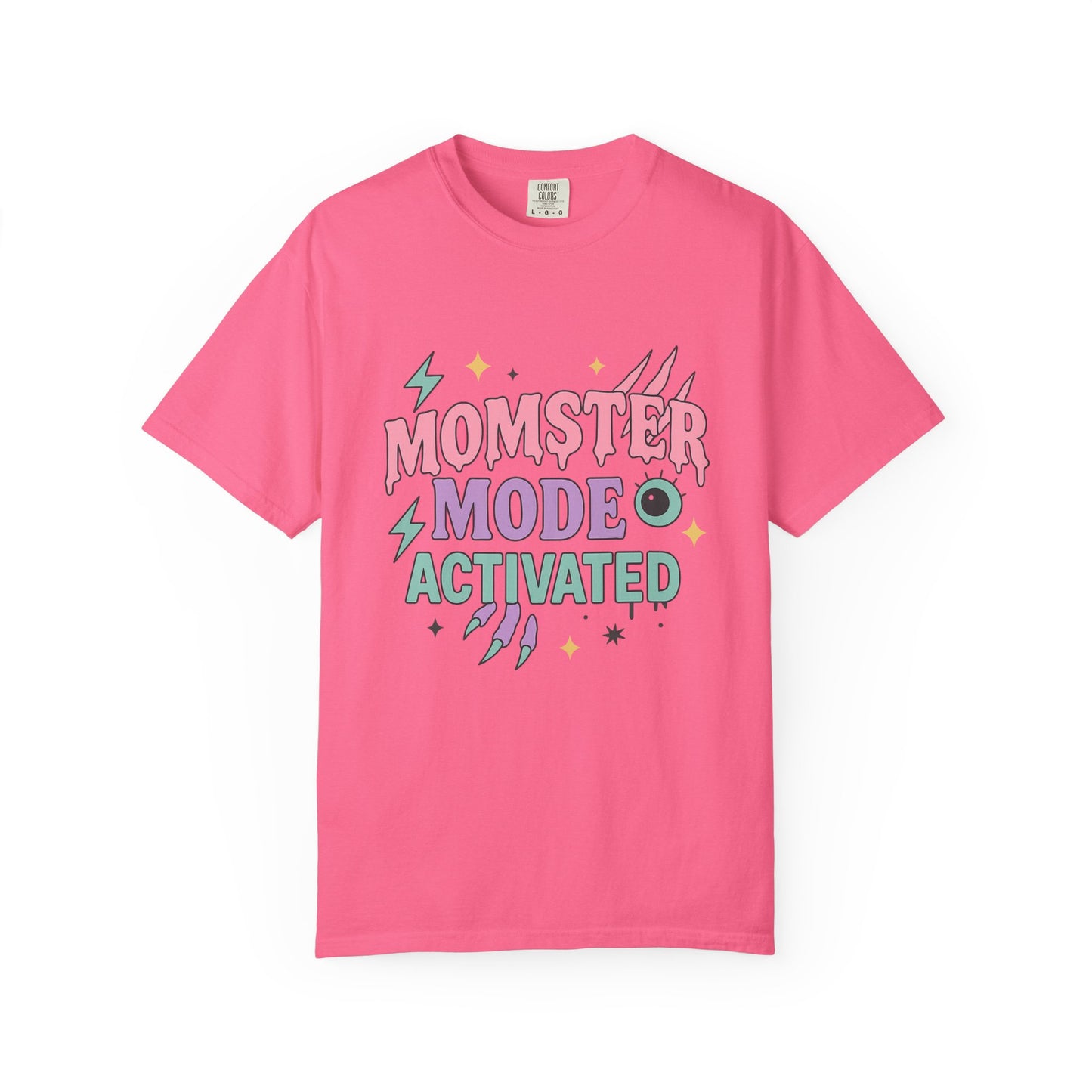 Momster Mode Activated Comfort Colors T-Shirt, Funny Mom Tee, Gift for Moms, Unisex Graphic Shirt, Parenting Humor Apparel