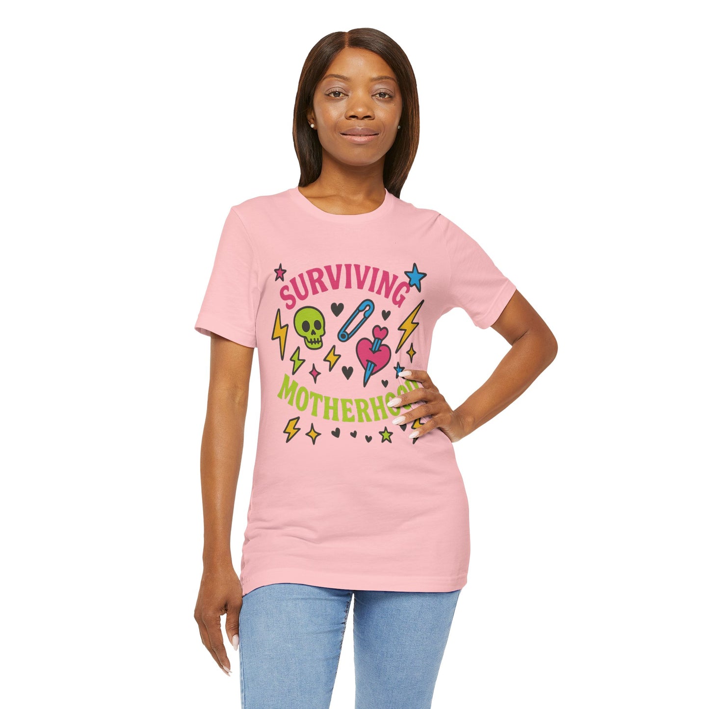 Surviving Motherhood Tee, Funny Mom Shirt, Gift for New Moms, Mother's Day Tee, Cute Graphic T-Shirt, Unisex Casual Wear