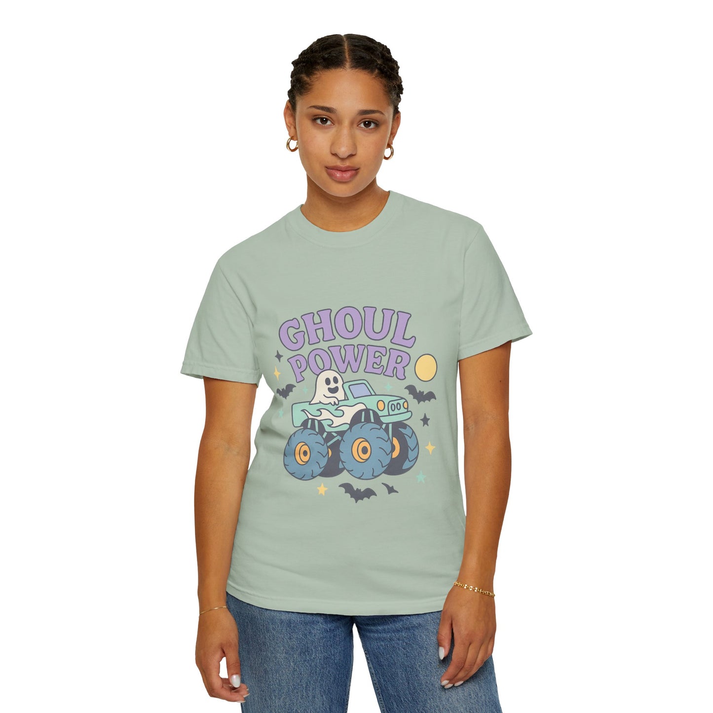Ghoul Power Monster Truck Comfort Colors T-Shirt | Spooky Halloween Tee | Unisex Gift for Ghost Lovers, Halloween Celebration, Alternative Fashion