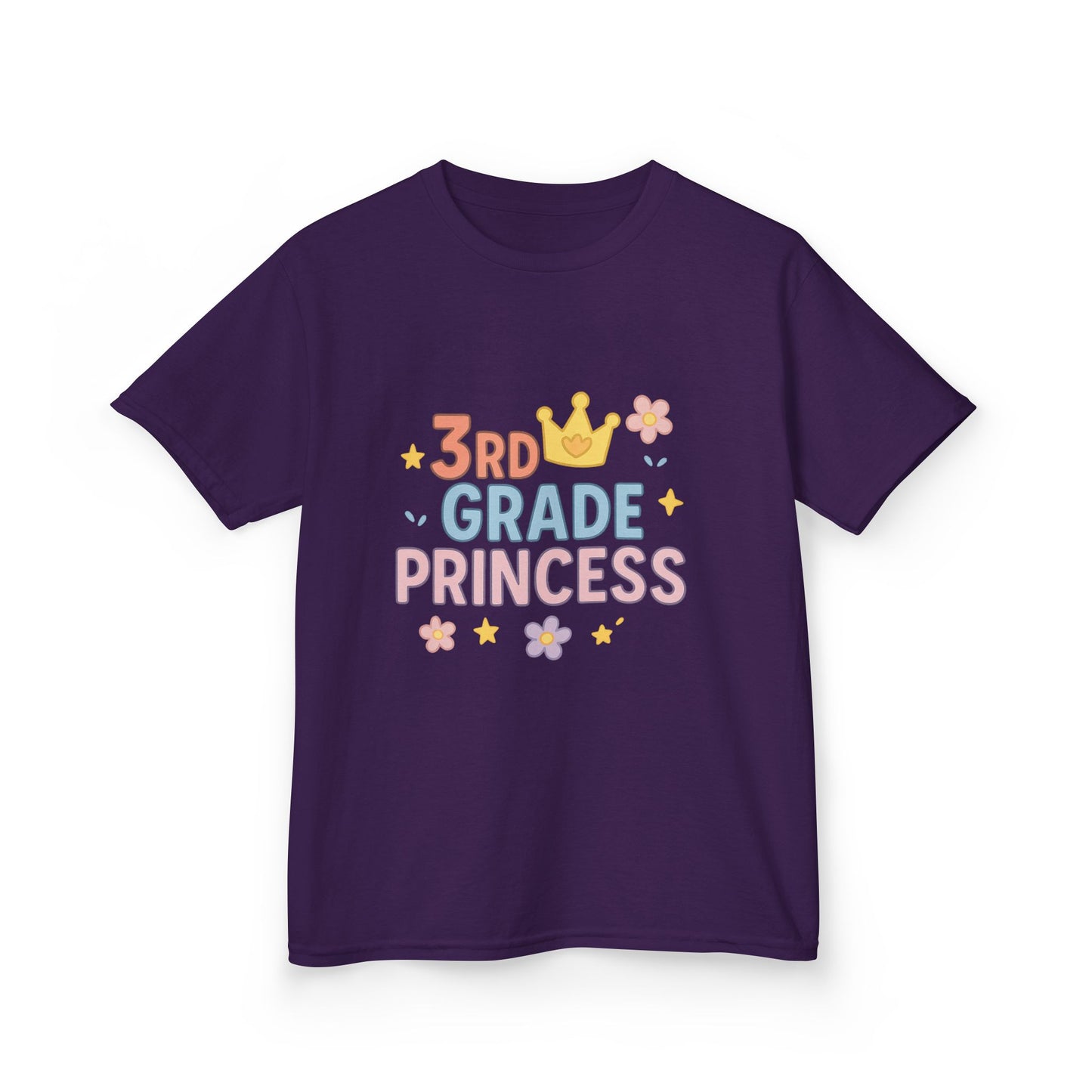 3rd Grade Princess Tee - Cute Kids Heavy Cotton Shirt, Birthday Gift, School Outfit, Toddler Apparel, Princess Theme