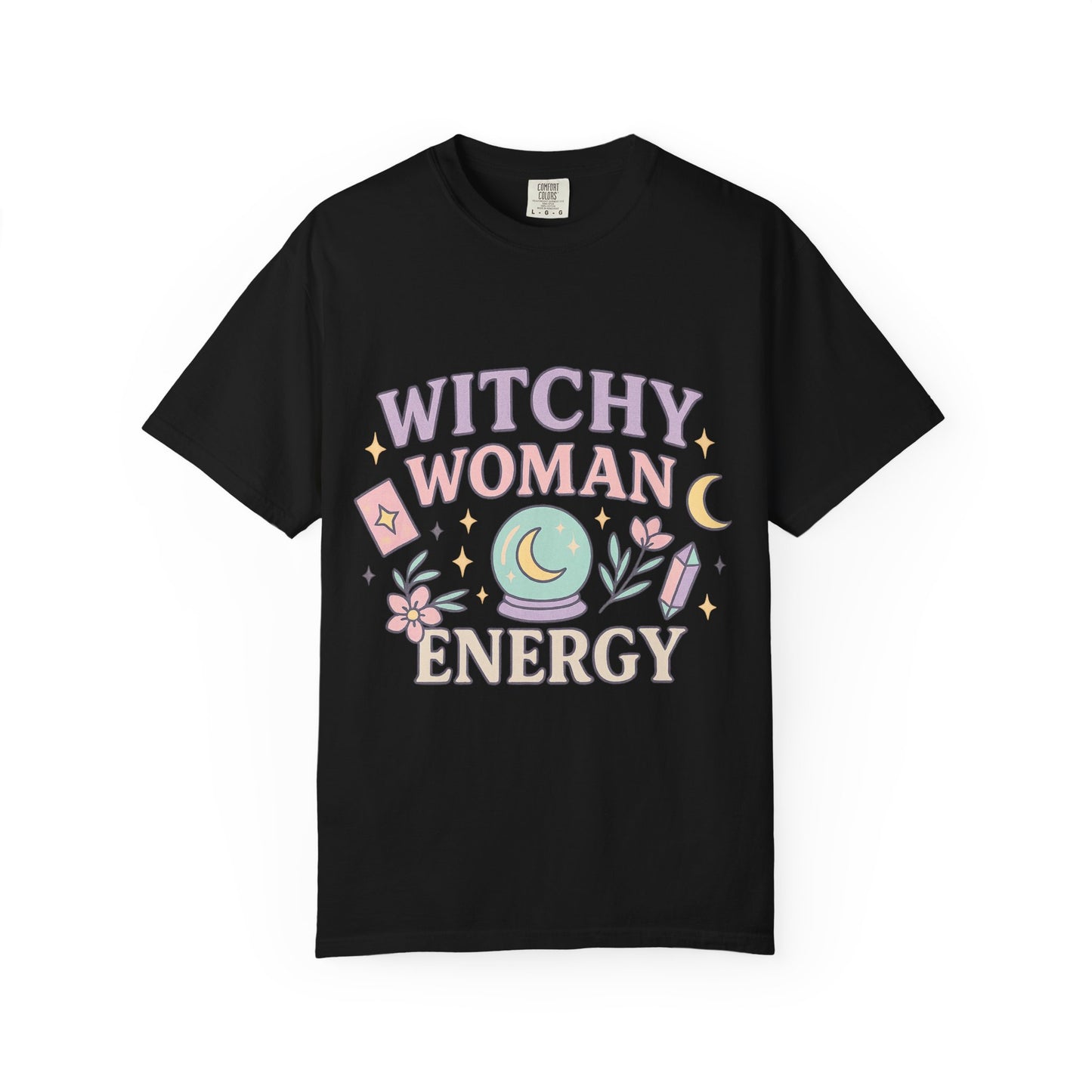 Witchy Woman Energy Comfort Colors T-Shirt | Boho Style Tee, Gift for Her, Astrology Shirt, Eco-Friendly Top, Casual Wear