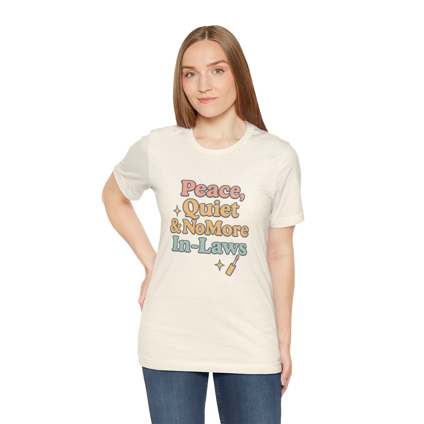 Peaceful In-Law Short Sleeve Tee, Funny Family T-Shirt, Gift for Dad, Relaxation Shirt, Casual Wear, Unisex Tee, Comfort Tee