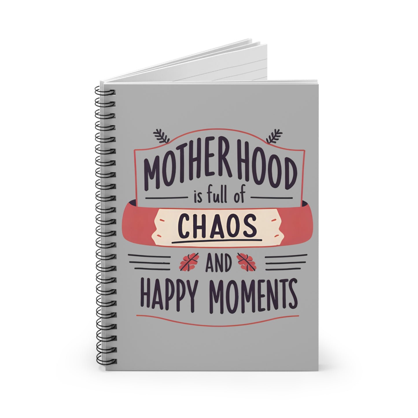 Motherhood Chaos Spiral Notebook | Perfect Gift for Moms, Journaling, Back to School, Baby Showers, Mother's Day