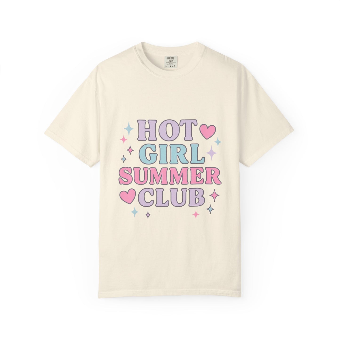 Hot Girl Summer Club Comfort Colors T-Shirt, Trendy Summer Tee, Unisex Graphic Shirt, Vibe T-Shirt, Summer Fashion, Casual Outfit, Fun Gift