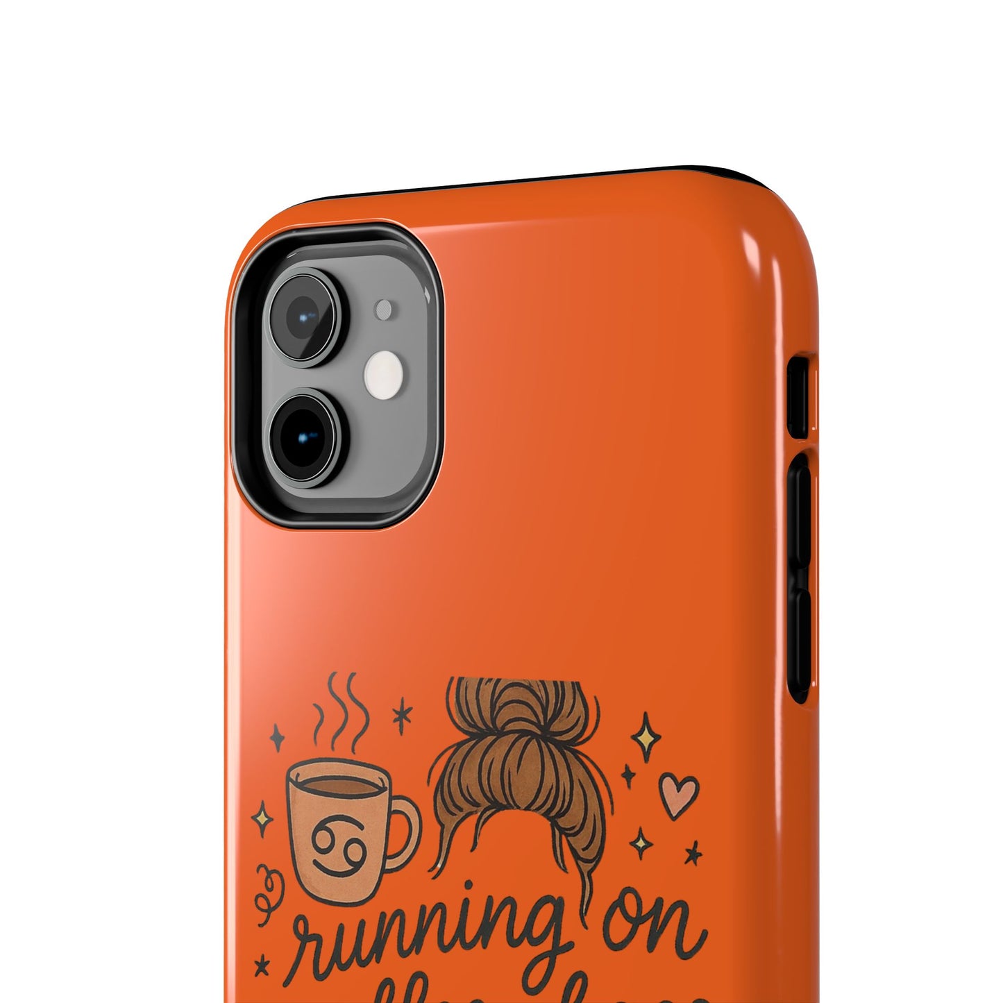 Cute Coffee Chaos Phone Case - Running on Coffee, Chaos & Cuddles, Stylish Tough Case for Coffee Lovers, Gift for Friends, Cute Phone Cover