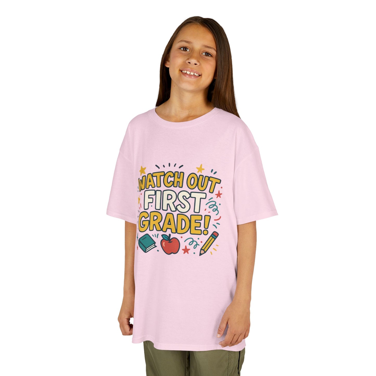 Kids First Grade Tee, Fun Kids Shirt, Back to School Tee, Motivational Kids T-Shirt, Gift for Young Students, Classroom Apparel