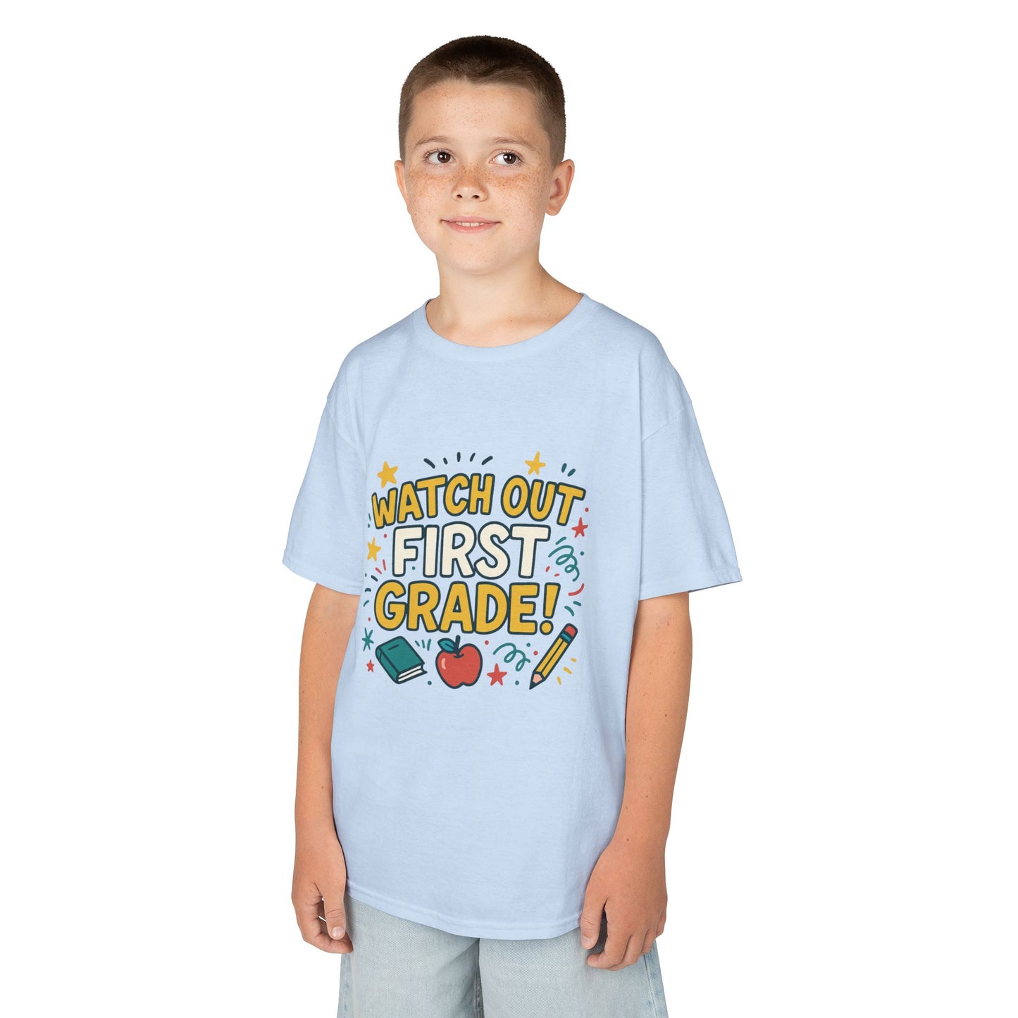 Kids First Grade Tee, Fun Kids Shirt, Back to School Tee, Motivational Kids T-Shirt, Gift for Young Students, Classroom Apparel