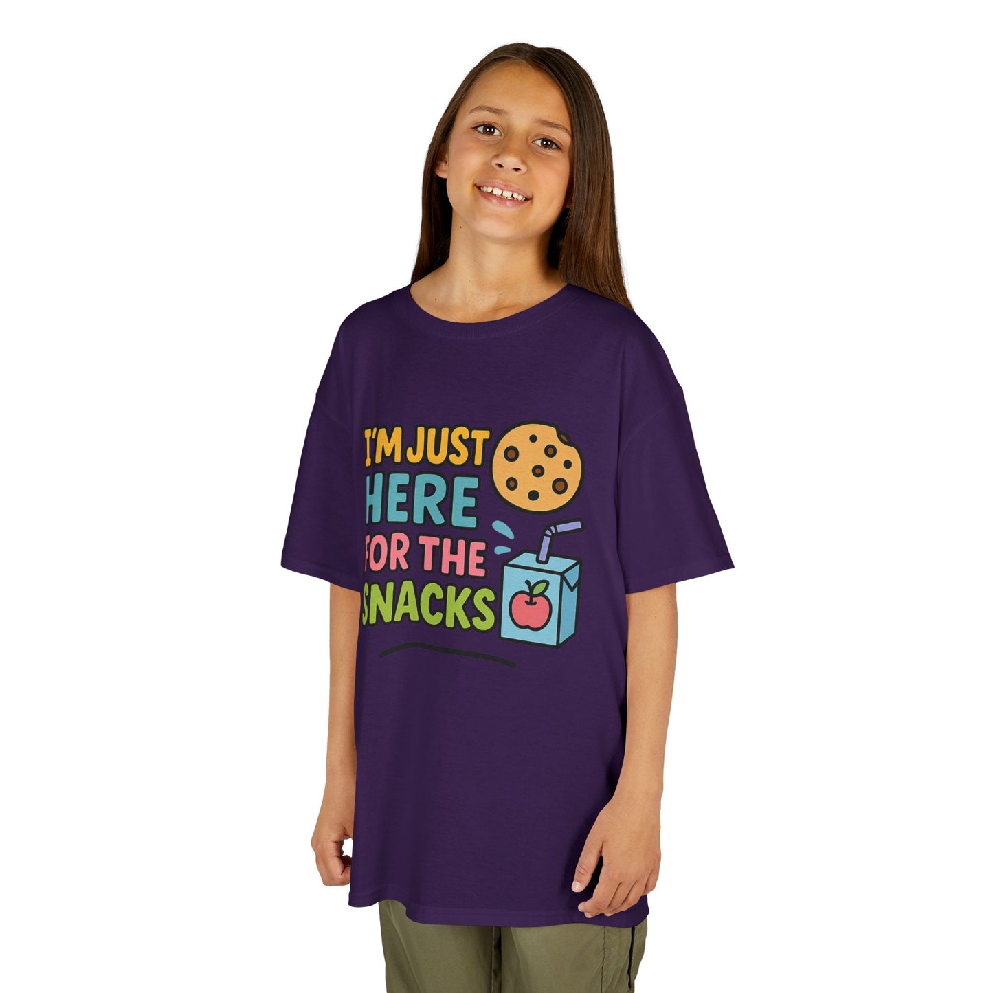 Kids Snack Time Tee - Fun Kids T-Shirt, Cute Cotton Tee, Snack Lover Gift, Funny Kids Apparel, Birthday Gift for Kids
