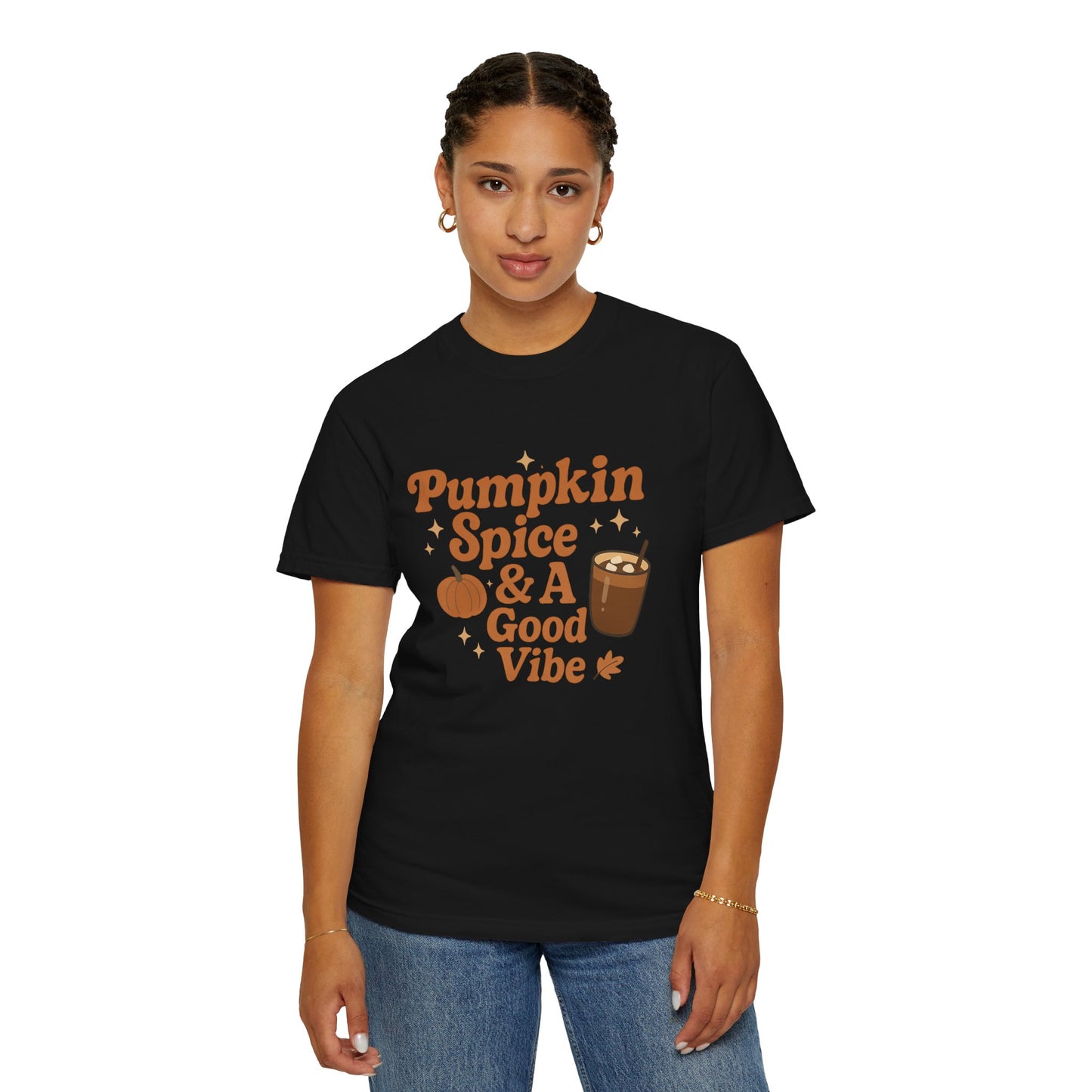 Pumpkin Spice Vibes Comfort Colors T-Shirt, Fall Fashion Tee, Unisex Autumn Shirt, Halloween Party Outfit, Cozy Casual Wear