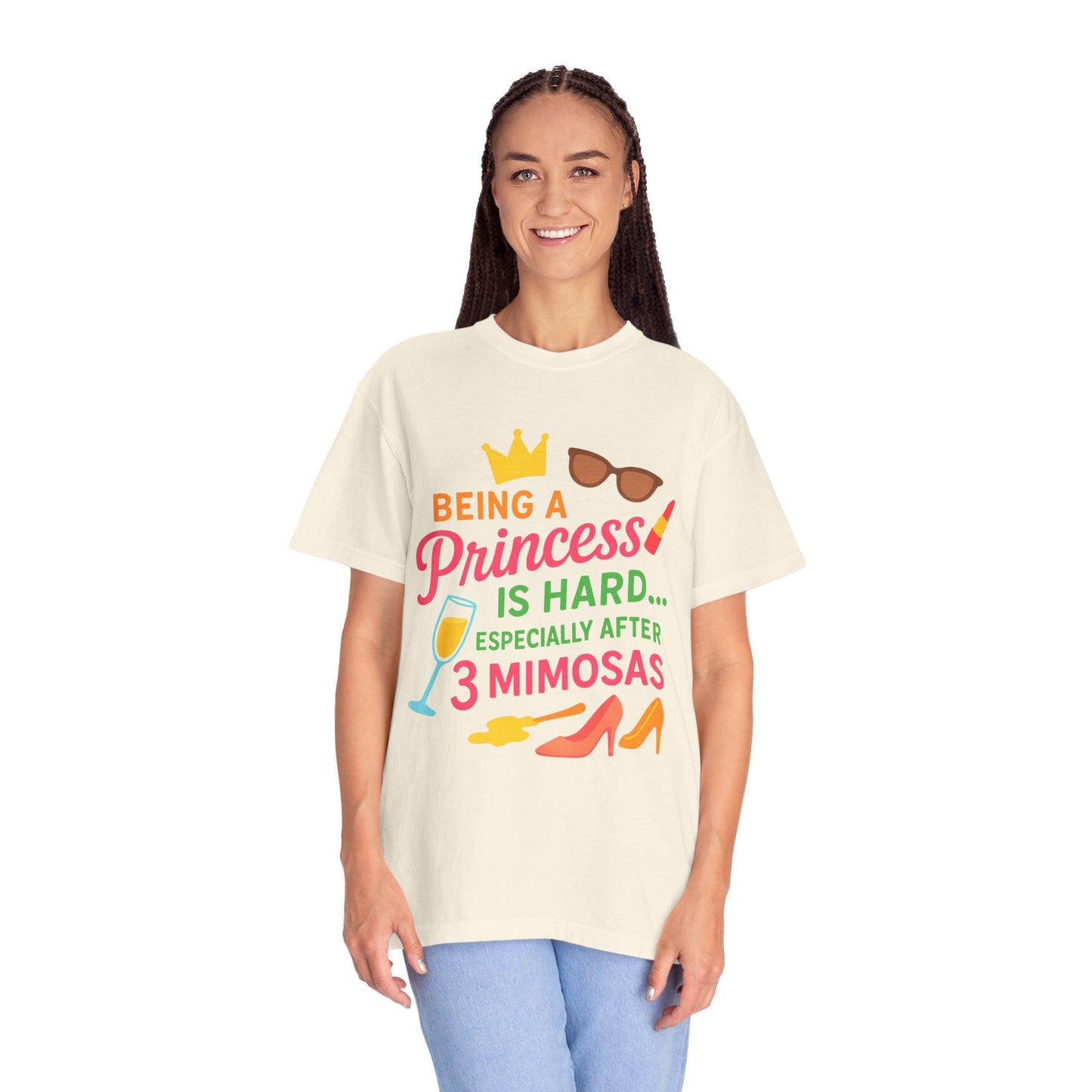 Fun Princess after Mimosas T-Shirt, Cute Gift for Her, Birthday Celebration Tee, Casual Summer Top, Girls' Night Out Shirt