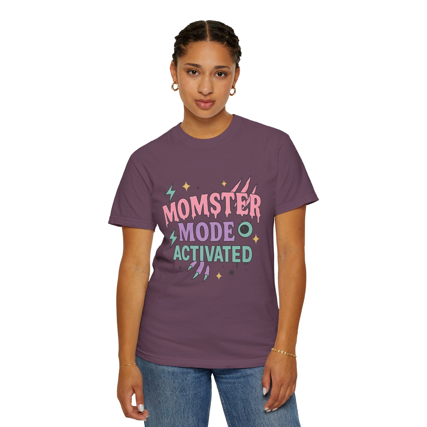 Momster Mode Activated Comfort Colors T-Shirt, Funny Mom Tee, Gift for Moms, Unisex Graphic Shirt, Parenting Humor Apparel