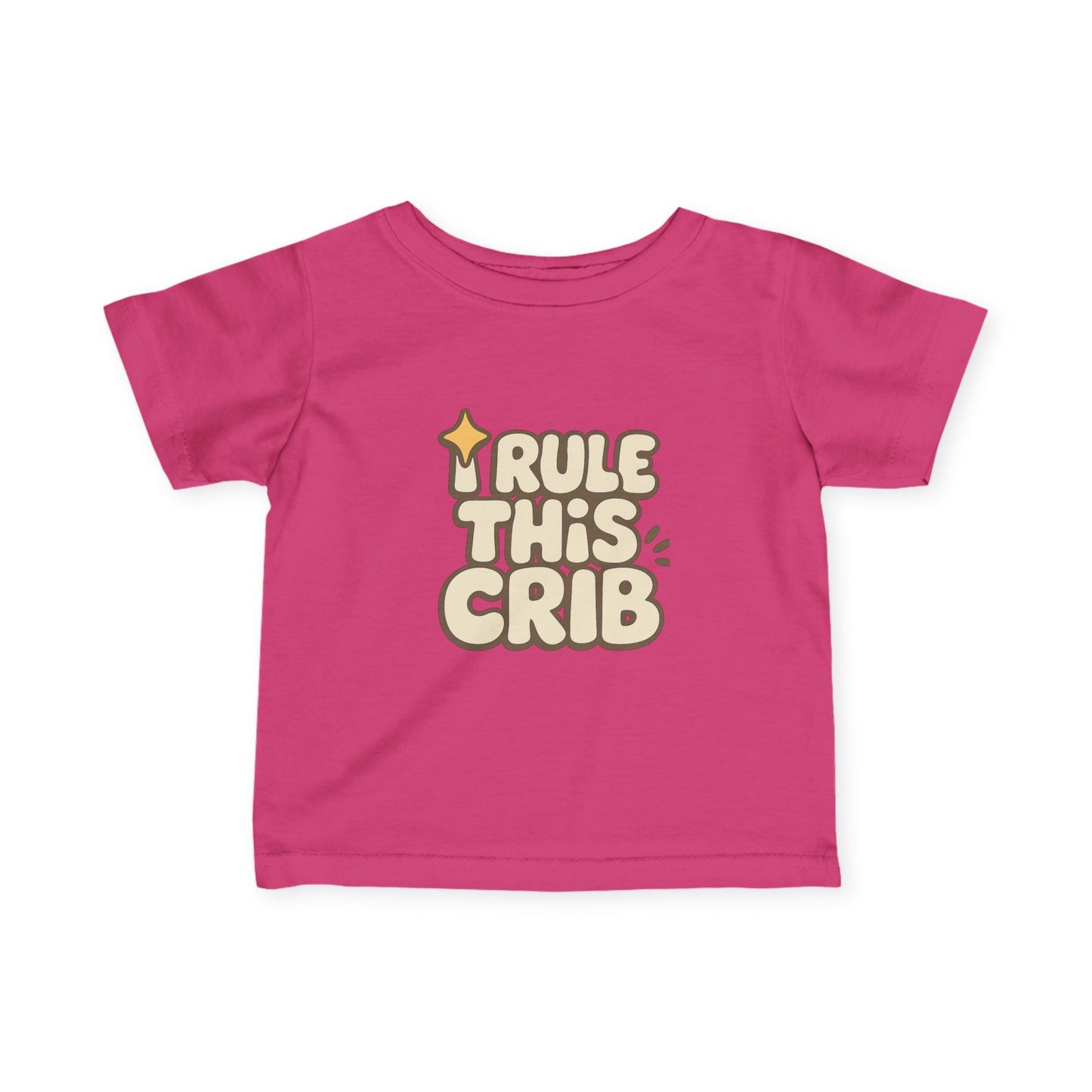 Funny Infant Tee, I Rule This Crib Shirt, Baby Gift, Cute Toddler Clothing, Newborn Outfit, Baby Shower Present, Kids Fashion