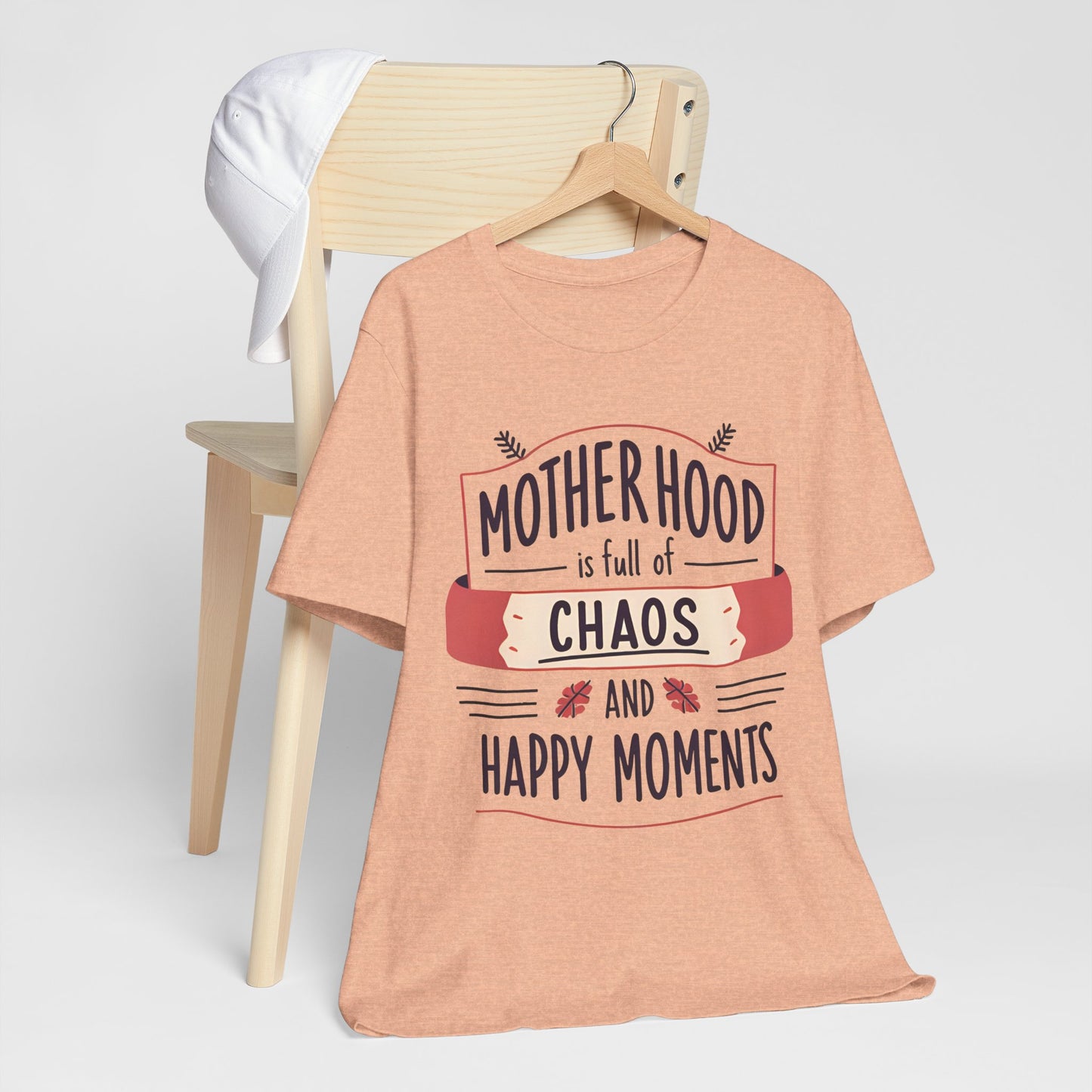 Motherhood Chaos Short Sleeve Tee, Funny Mom T-Shirt, Gift for Moms, Parenting Humor Shirt, Casual Wear, Mother's Day Gift