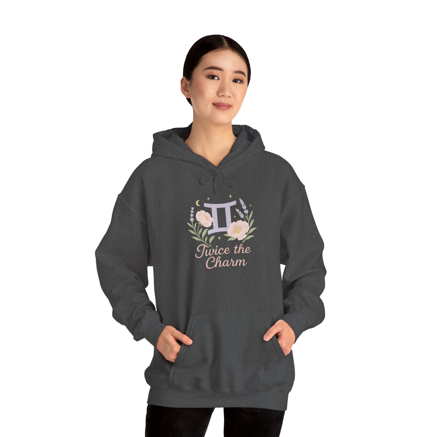 Gemini Zodiac Unisex Hoodie - Geminis Have Twice the Charm, Zodiac Sweatshirt, Astrology Gift, Horoscope Clothing, Star Sign Apparel, Zodiac