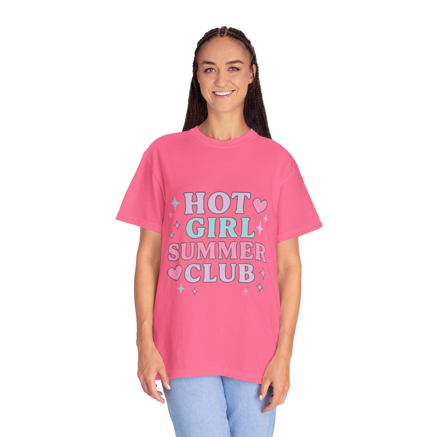 Hot Girl Summer Club Comfort Colors T-Shirt, Trendy Summer Tee, Unisex Graphic Shirt, Vibe T-Shirt, Summer Fashion, Casual Outfit, Fun Gift