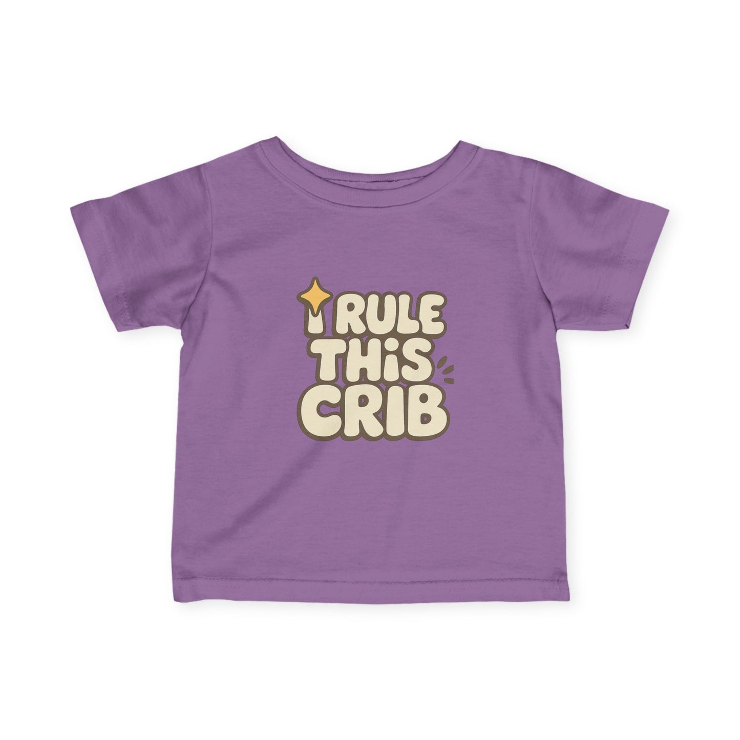 Funny Infant Tee, I Rule This Crib Shirt, Baby Gift, Cute Toddler Clothing, Newborn Outfit, Baby Shower Present, Kids Fashion