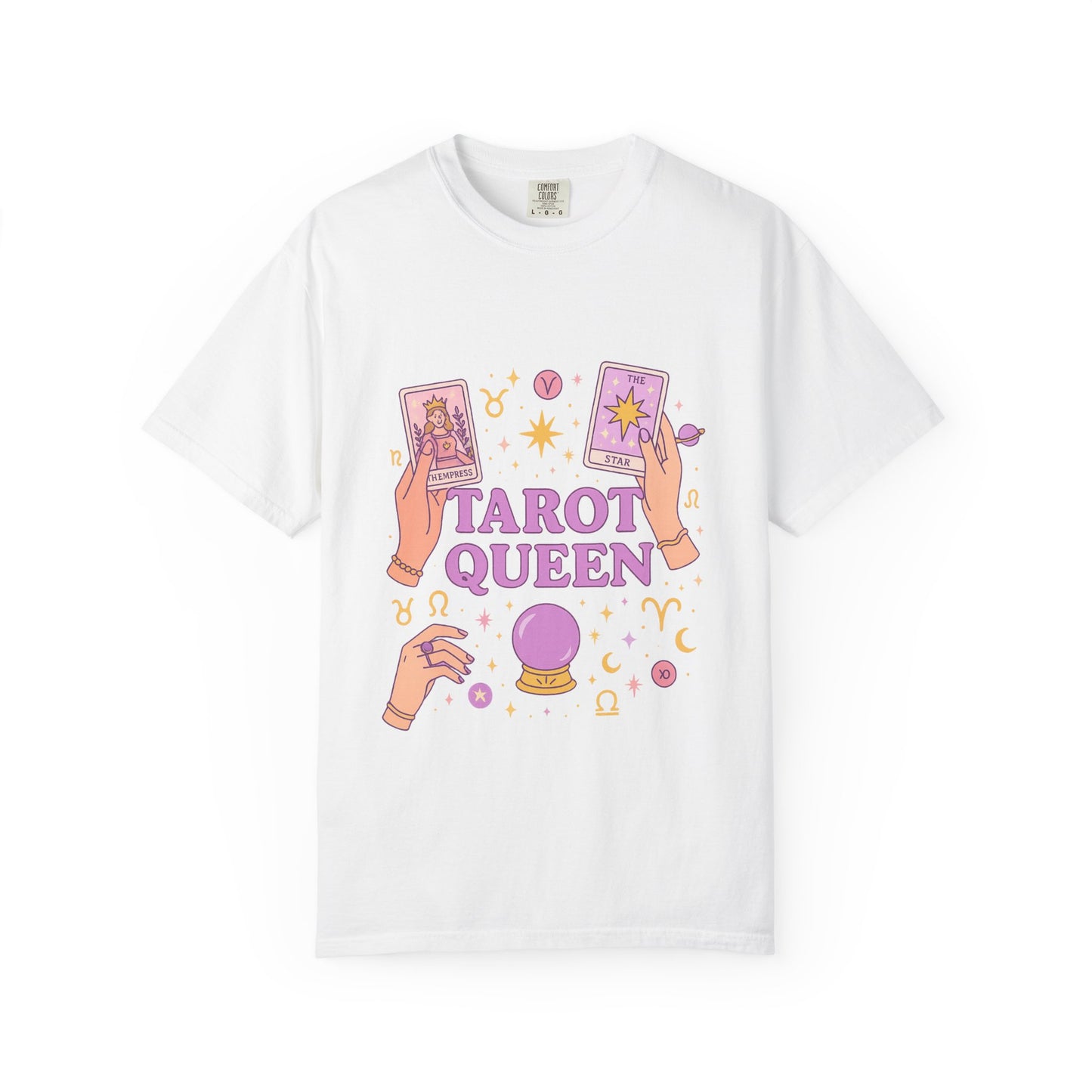 Tarot Queen Graphic Tee, Unisex T-Shirt, Astrology Apparel, Gift for Tarot Lovers, Boho Style Clothing, Spiritual Fashion
