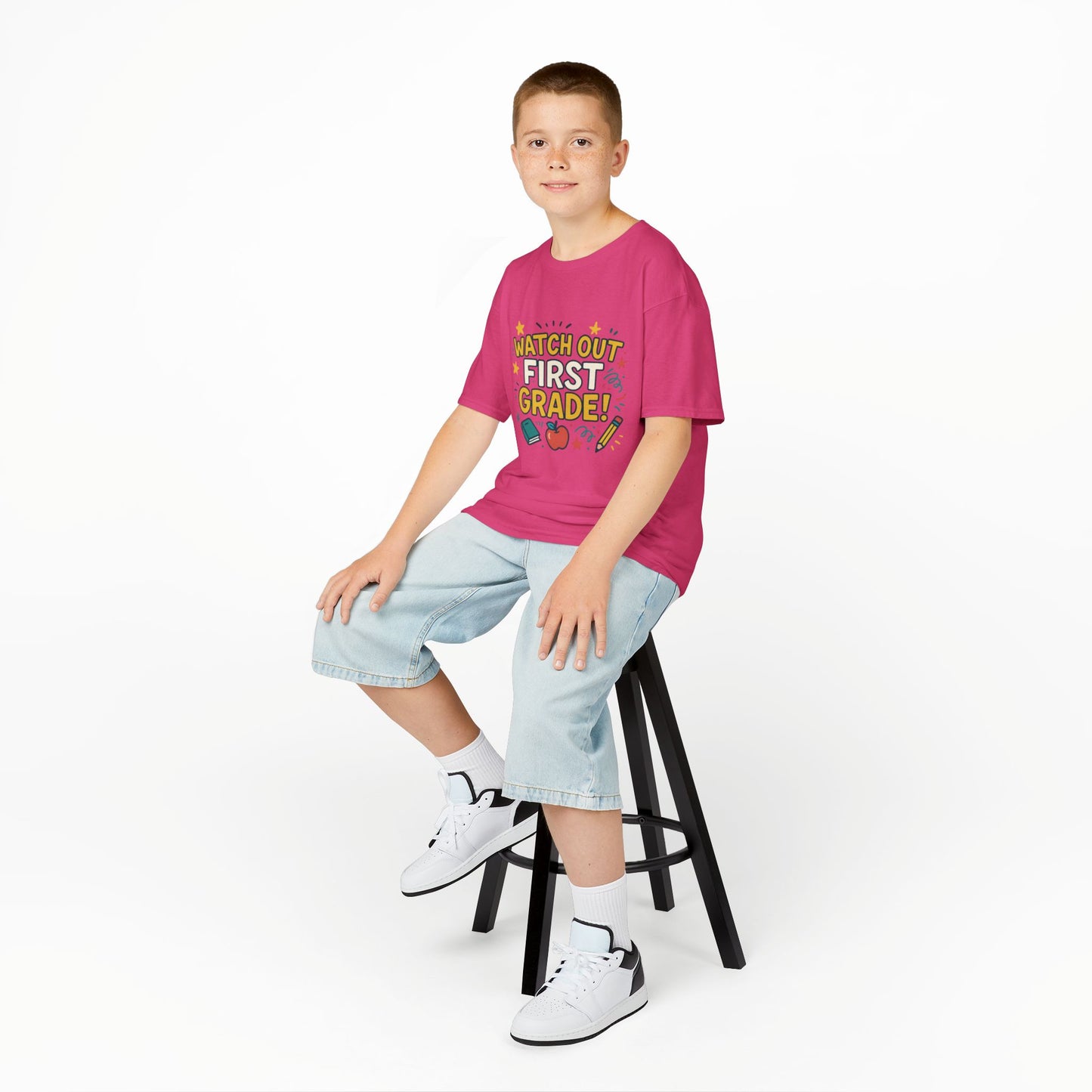 Kids First Grade Tee, Fun Kids Shirt, Back to School Tee, Motivational Kids T-Shirt, Gift for Young Students, Classroom Apparel
