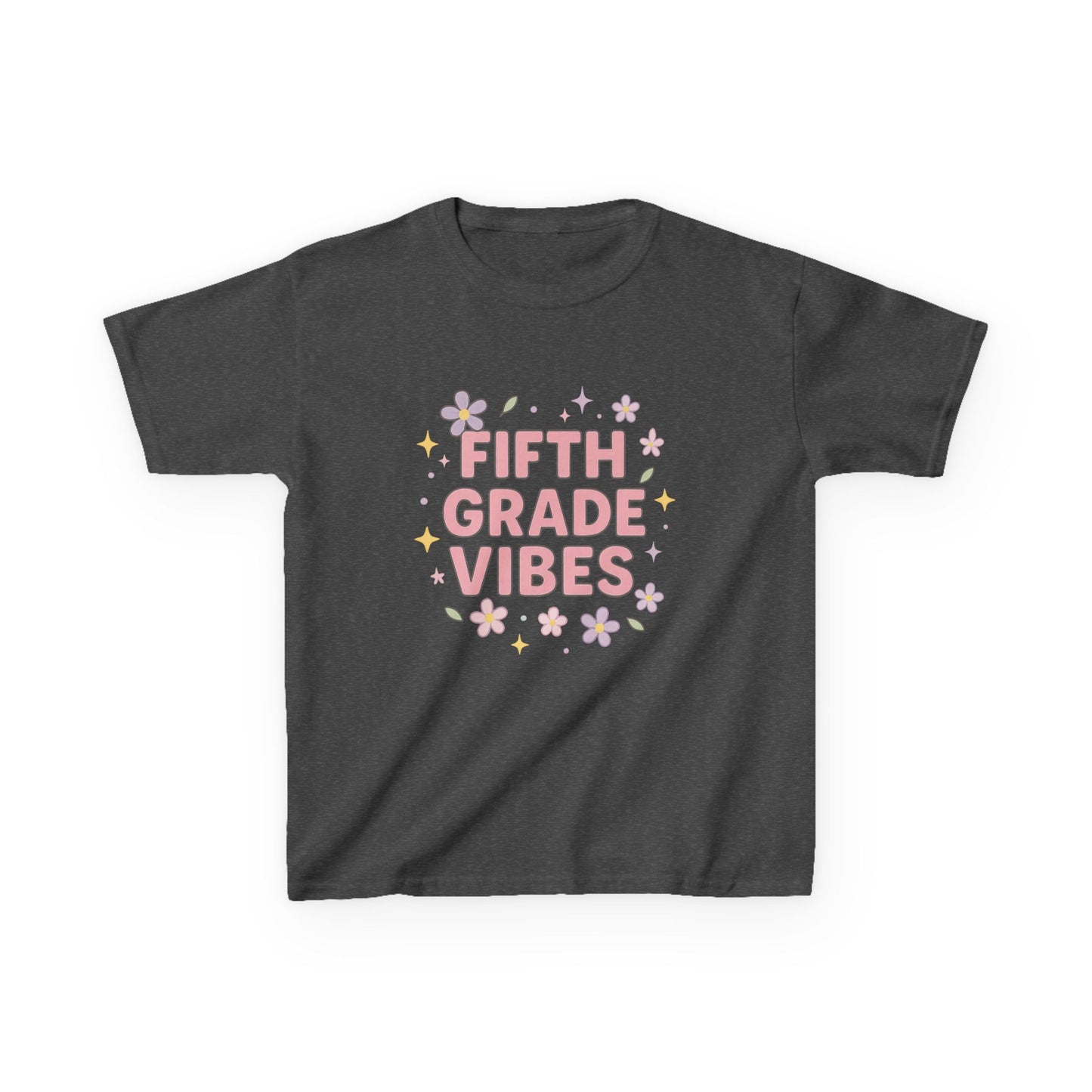 Fifth Grade Vibes Kids Tee, Fun Youth T-Shirt, Back to School Apparel, Flower Power Tee, Casual Summer Shirt, Gift for Kids