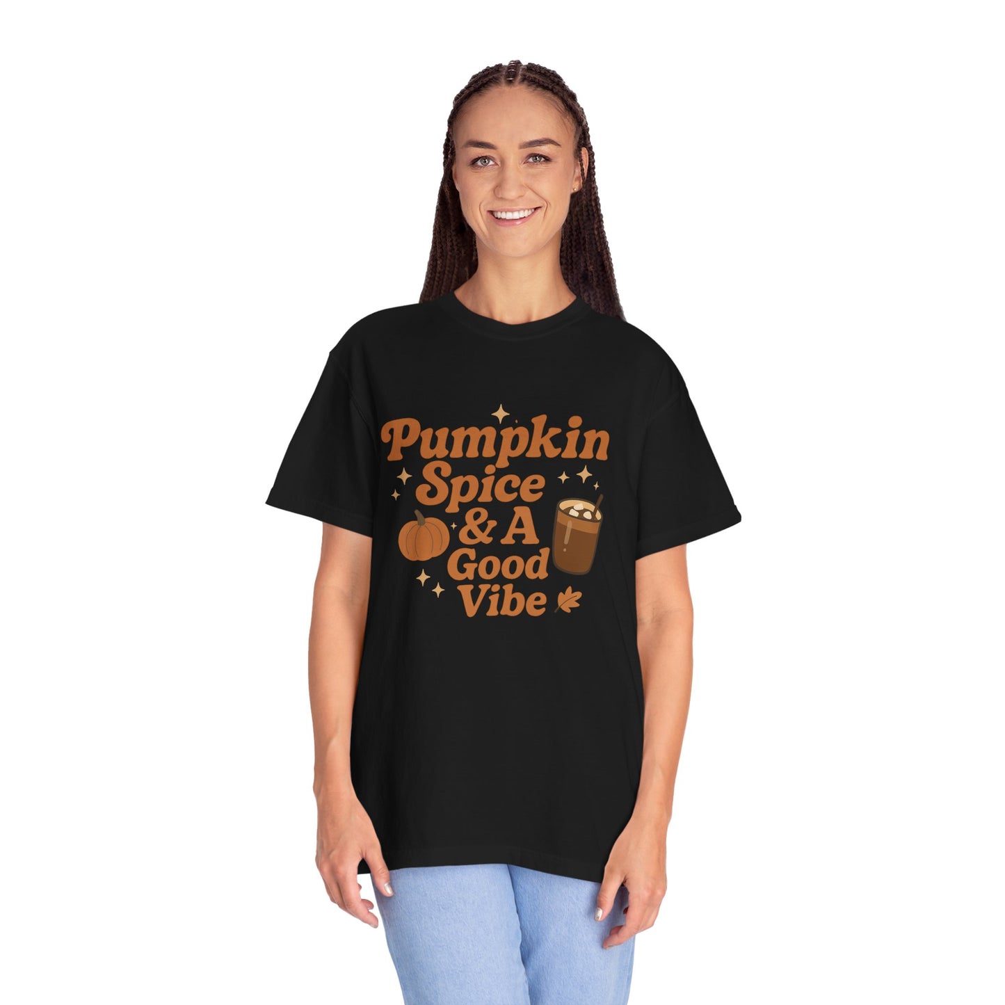 Pumpkin Spice Vibes Comfort Colors T-Shirt, Fall Fashion Tee, Unisex Autumn Shirt, Halloween Party Outfit, Cozy Casual Wear