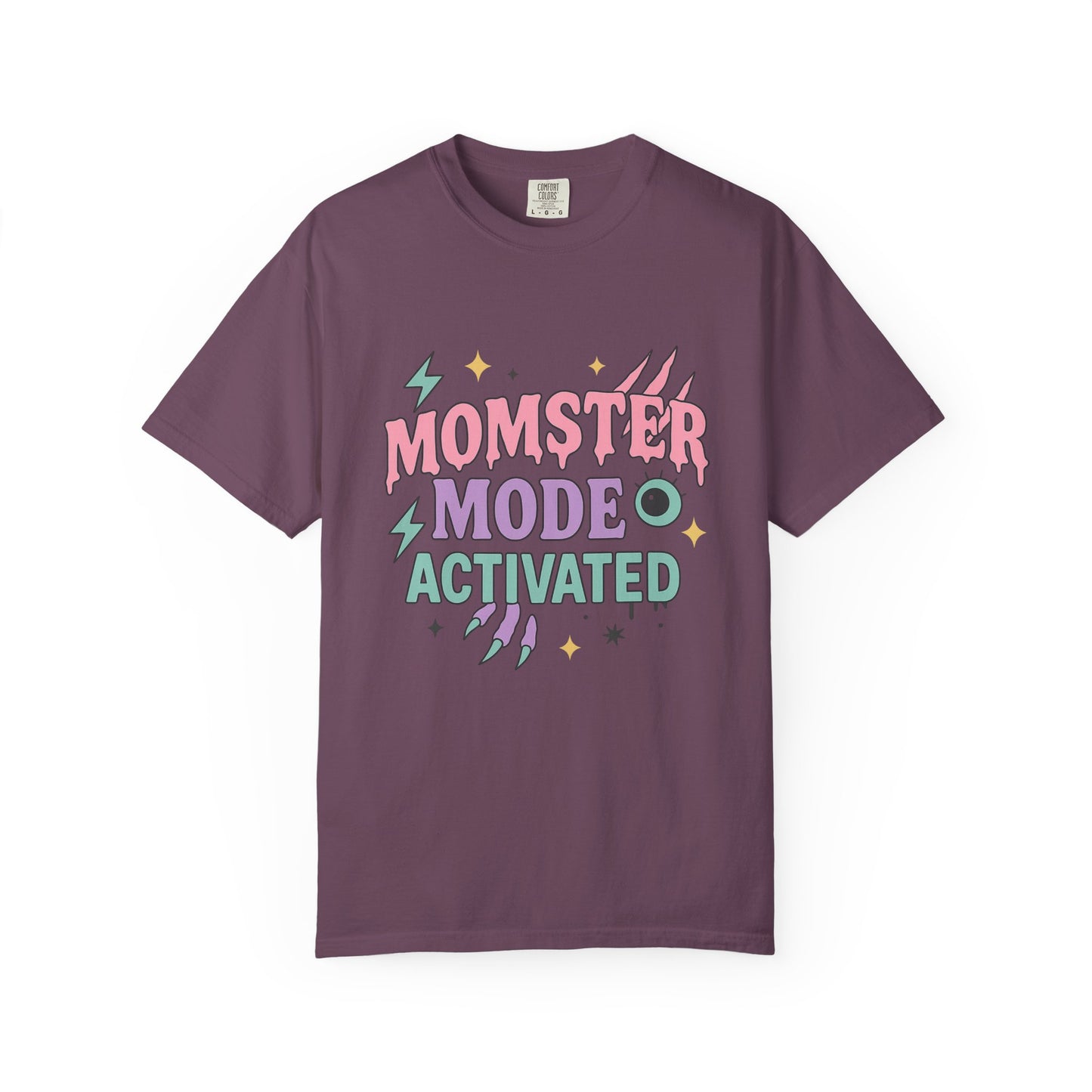 Momster Mode Activated Comfort Colors T-Shirt, Funny Mom Tee, Gift for Moms, Unisex Graphic Shirt, Parenting Humor Apparel