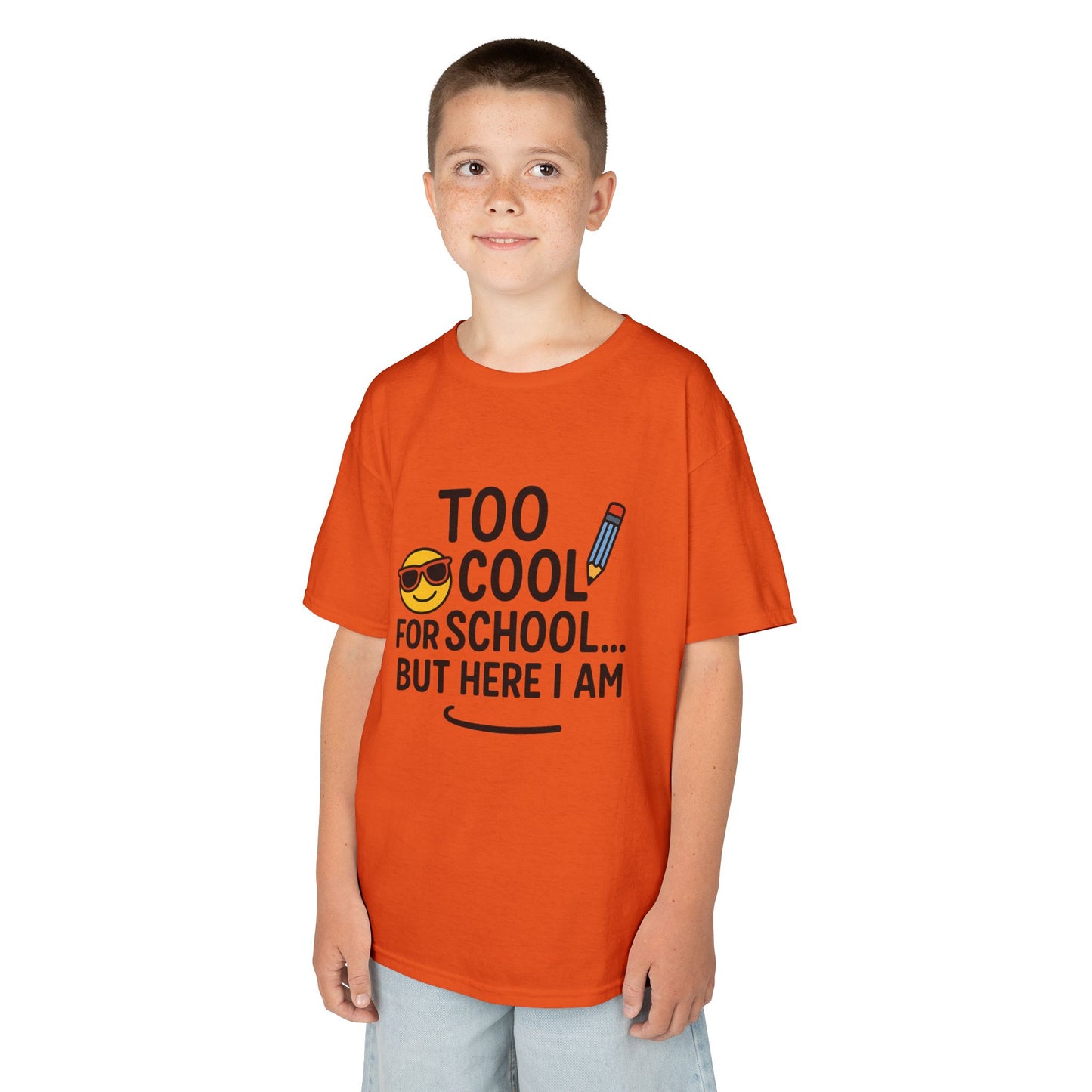 Kids Fun Tee: 'Too Cool for School' Graphic Shirt, Kids Tops, Back to School Wear, Birthday Gift, Casual Apparel