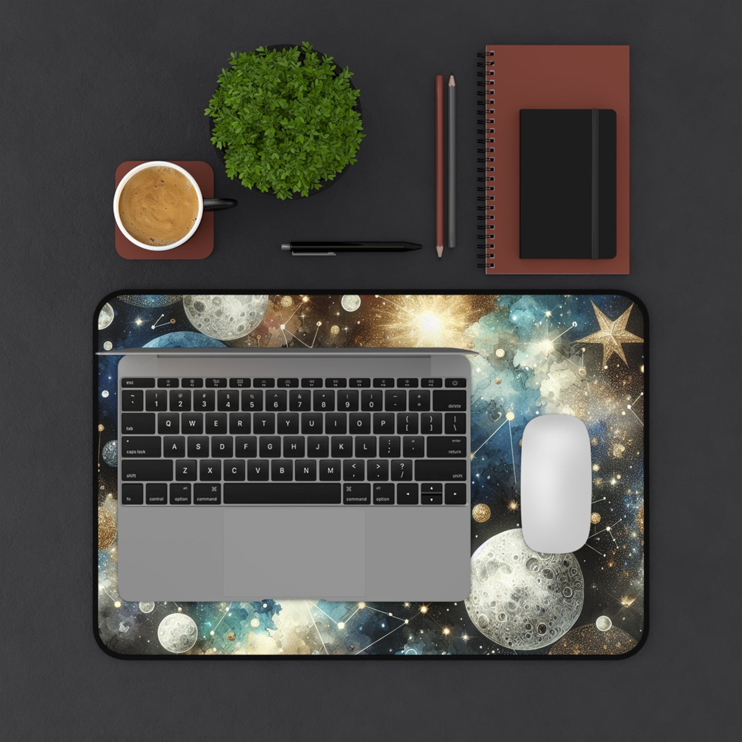 Cosmic Galaxy Desk Mat - Space-Themed Desk Accessories, Unique Gifts for Students, Home Office Decor, Gamer Mat, Astronomy Lovers