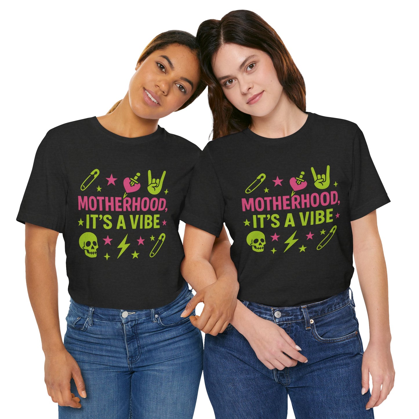 Motherhood Vibe Tee, Fun Unisex T-Shirt for Moms, Gift for New Mothers, Casual Wear, Unique Parenting Shirt