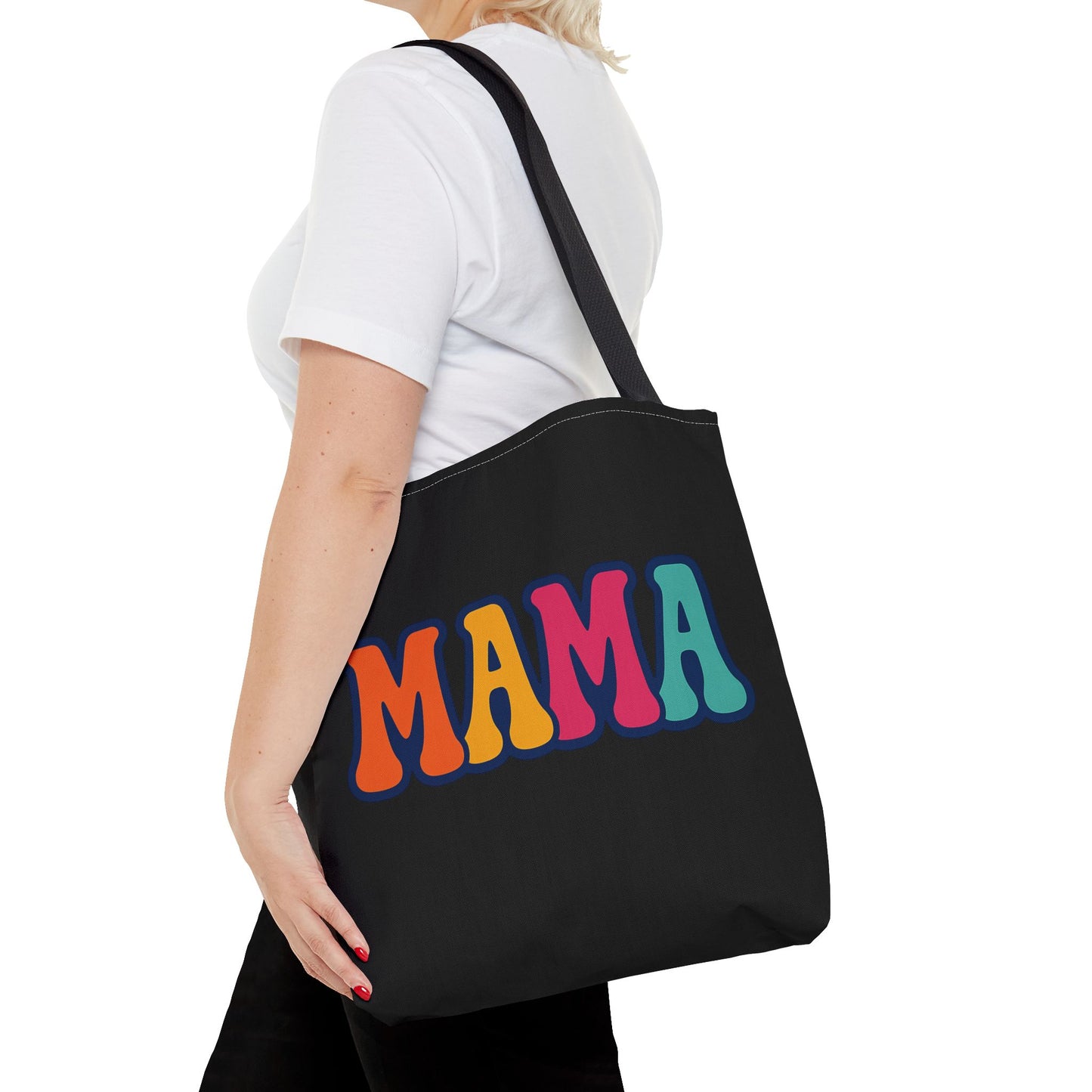 Colorful Mama Tote Bag, Gift for Moms, Reusable Shopping Bag, Stylish Handbag, Eco-Friendly Tote, Mother's Day Gift