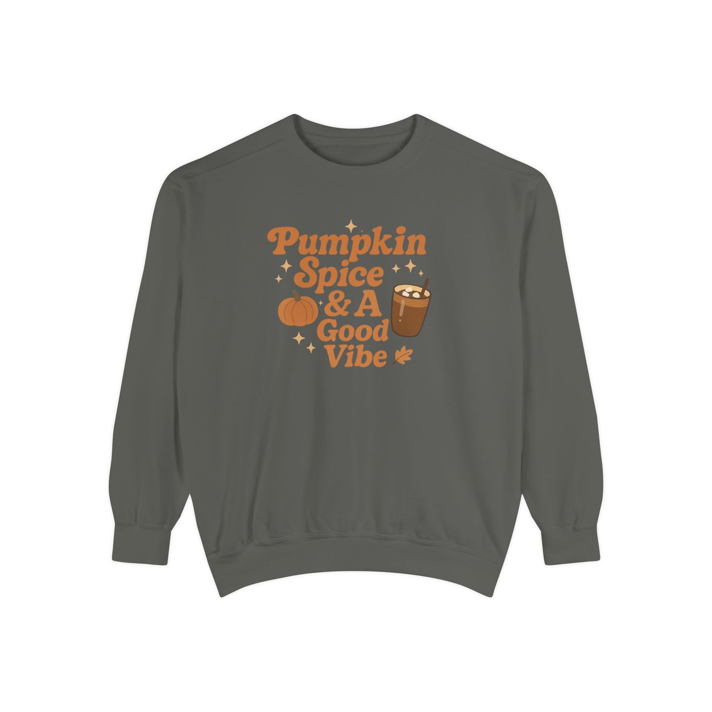 Pumpkin Spice Comfort Colors Sweatshirt, Fall Cozy Wear, Unisex Autumn Clothing, Seasonal Gift, Pumpkin Lovers Sweatshirt, Cute Sweatshirt for Fall