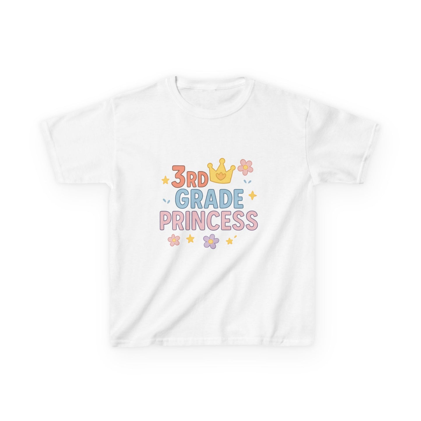 3rd Grade Princess Tee - Cute Kids Heavy Cotton Shirt, Birthday Gift, School Outfit, Toddler Apparel, Princess Theme
