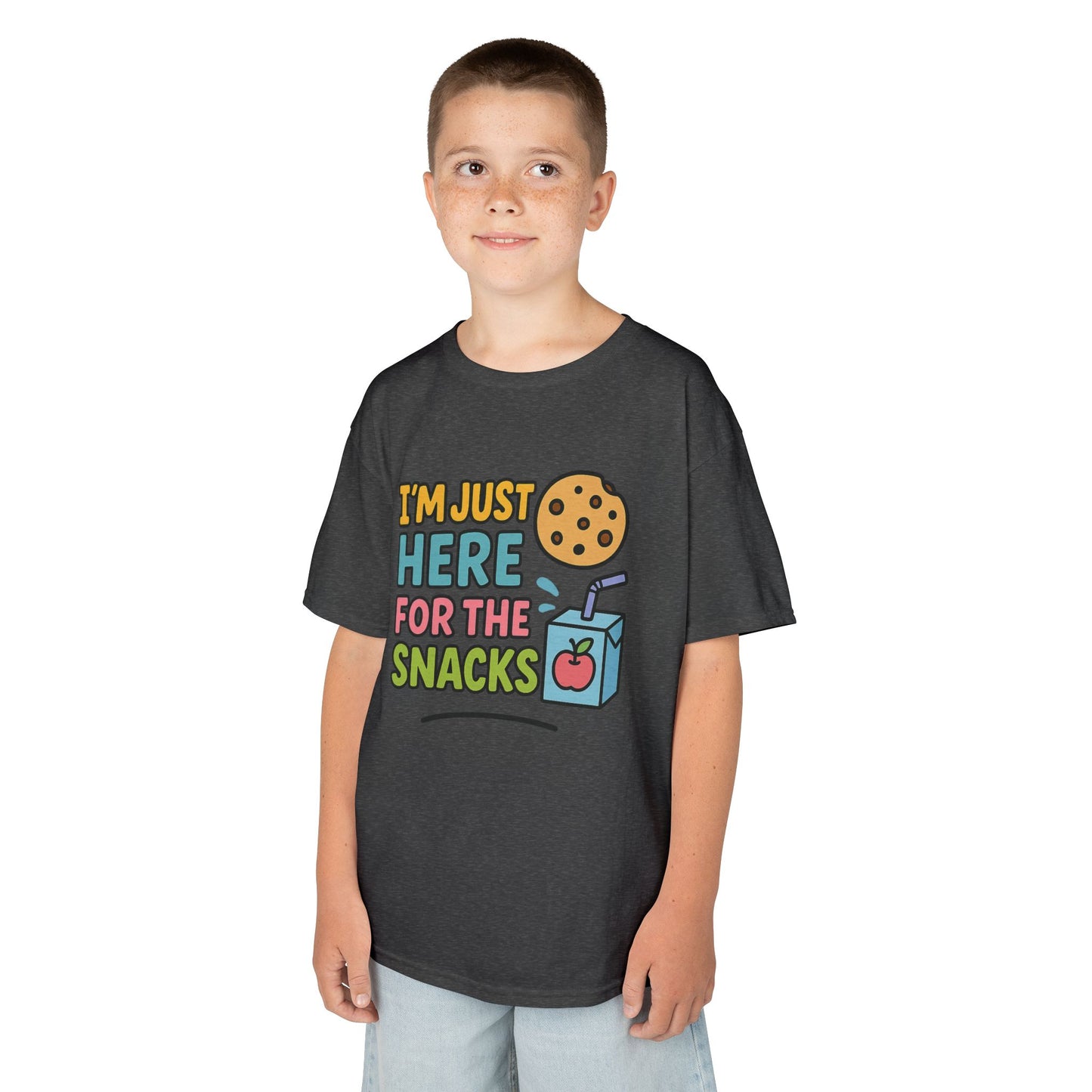 Kids Snack Time Tee - Fun Kids T-Shirt, Cute Cotton Tee, Snack Lover Gift, Funny Kids Apparel, Birthday Gift for Kids