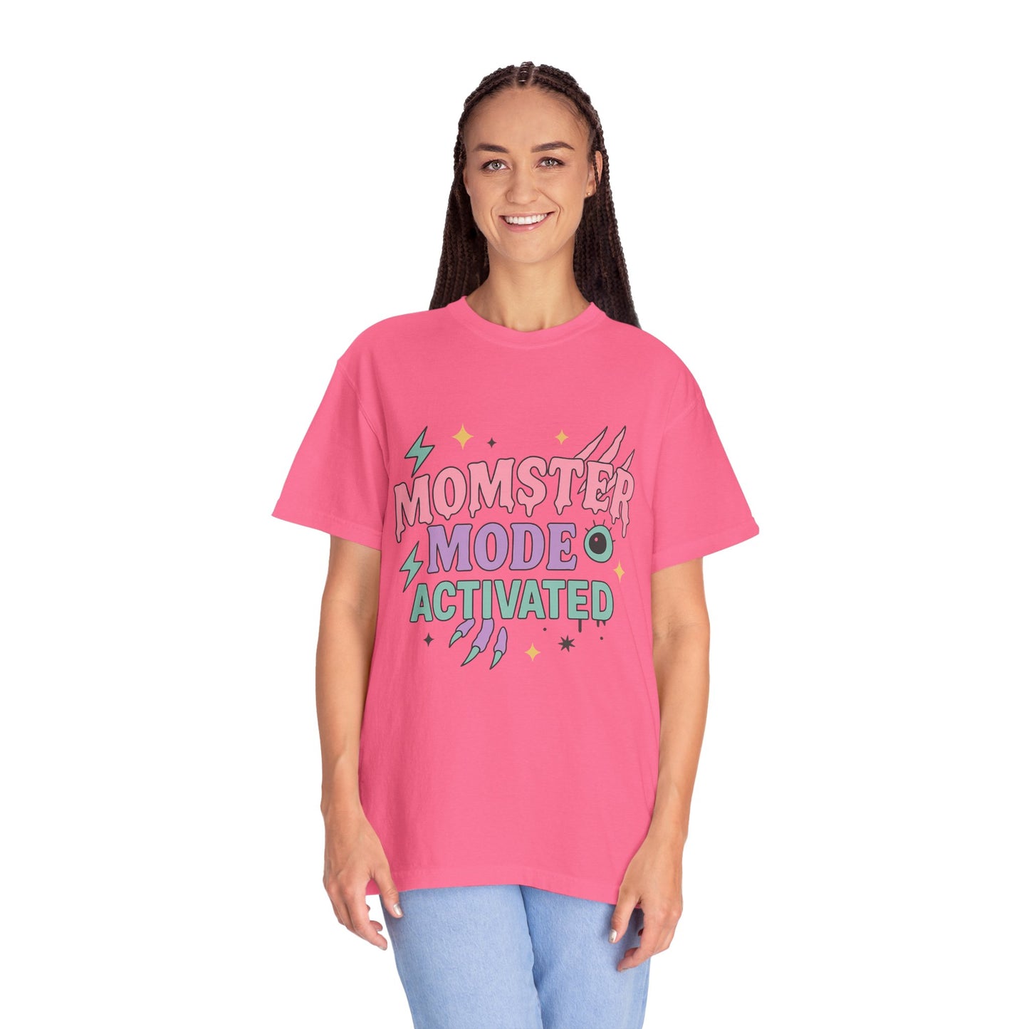 Momster Mode Activated Comfort Colors T-Shirt, Funny Mom Tee, Gift for Moms, Unisex Graphic Shirt, Parenting Humor Apparel