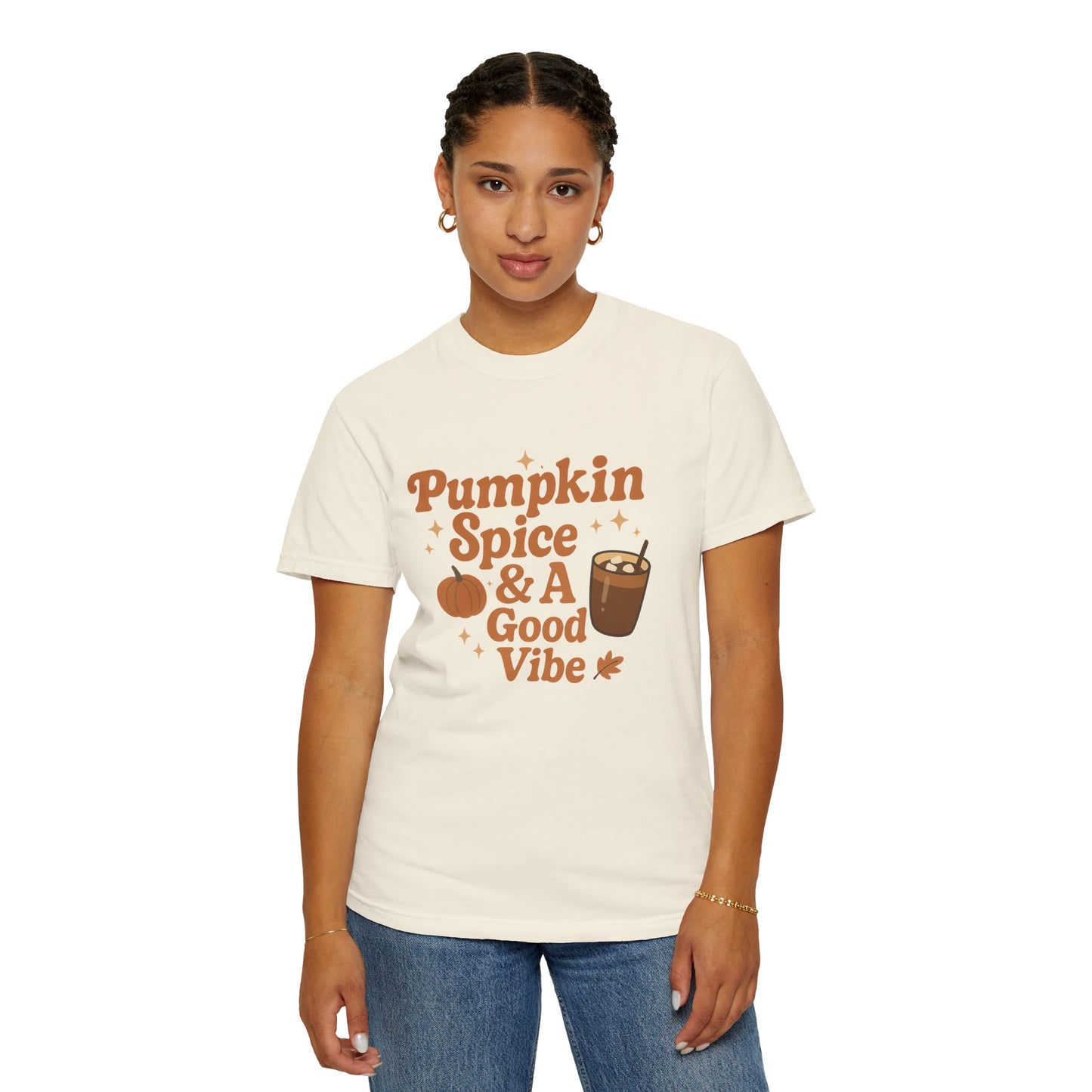Pumpkin Spice Vibes Comfort Colors T-Shirt, Fall Fashion Tee, Unisex Autumn Shirt, Halloween Party Outfit, Cozy Casual Wear