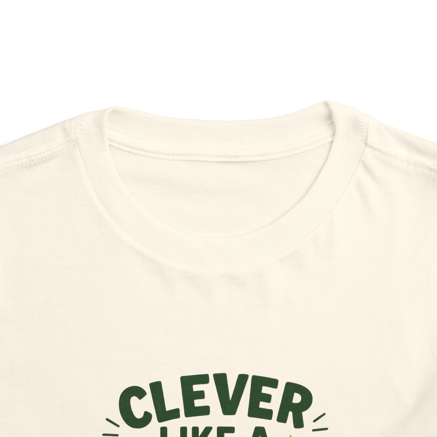 Clever Like A Fox Toddler Tee, Cute Kids T-Shirt, Back To School Shirt, Gift for Child, Toddler Apparel, Fun Graphic Tee