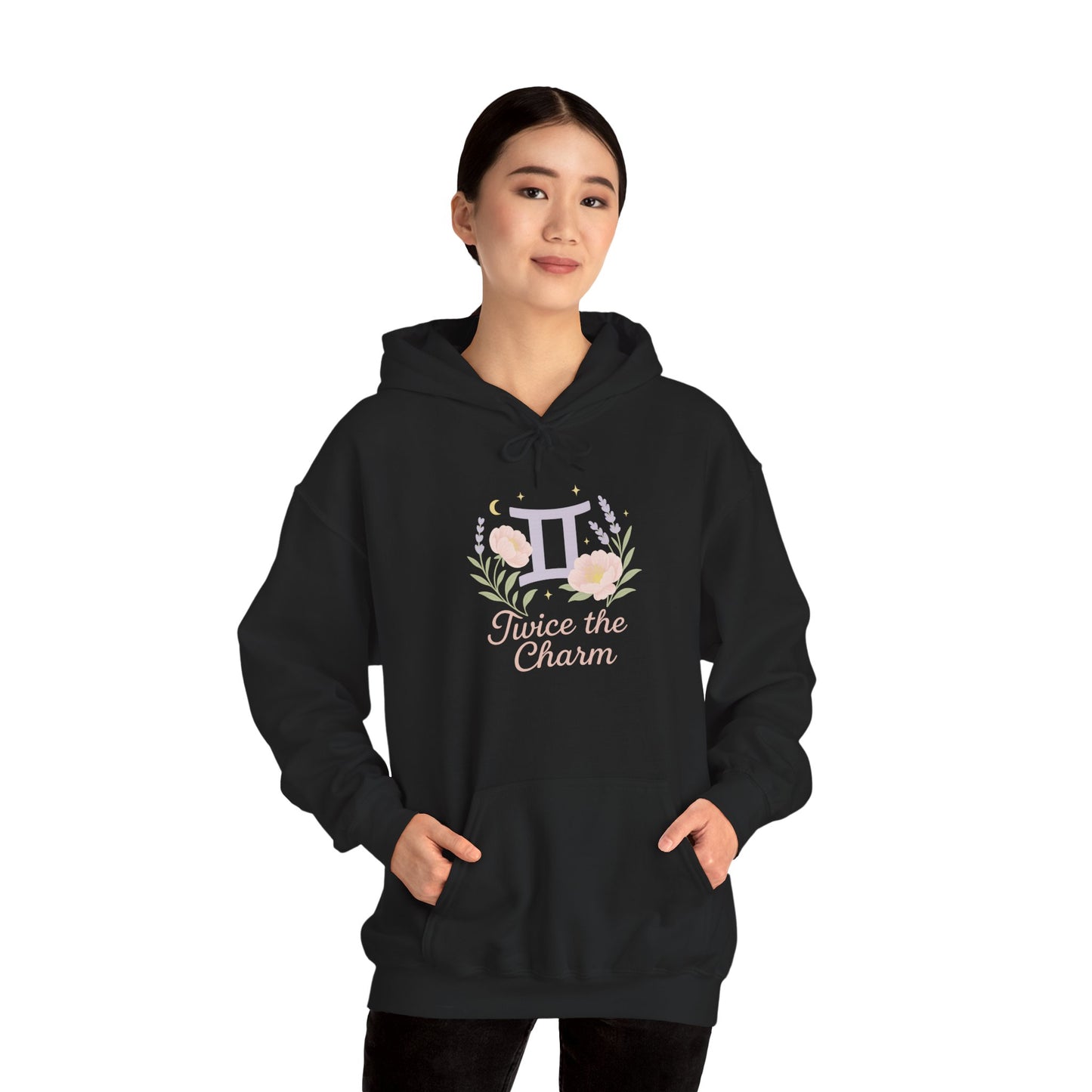 Gemini Zodiac Unisex Hoodie - Geminis Have Twice the Charm, Zodiac Sweatshirt, Astrology Gift, Horoscope Clothing, Star Sign Apparel, Zodiac