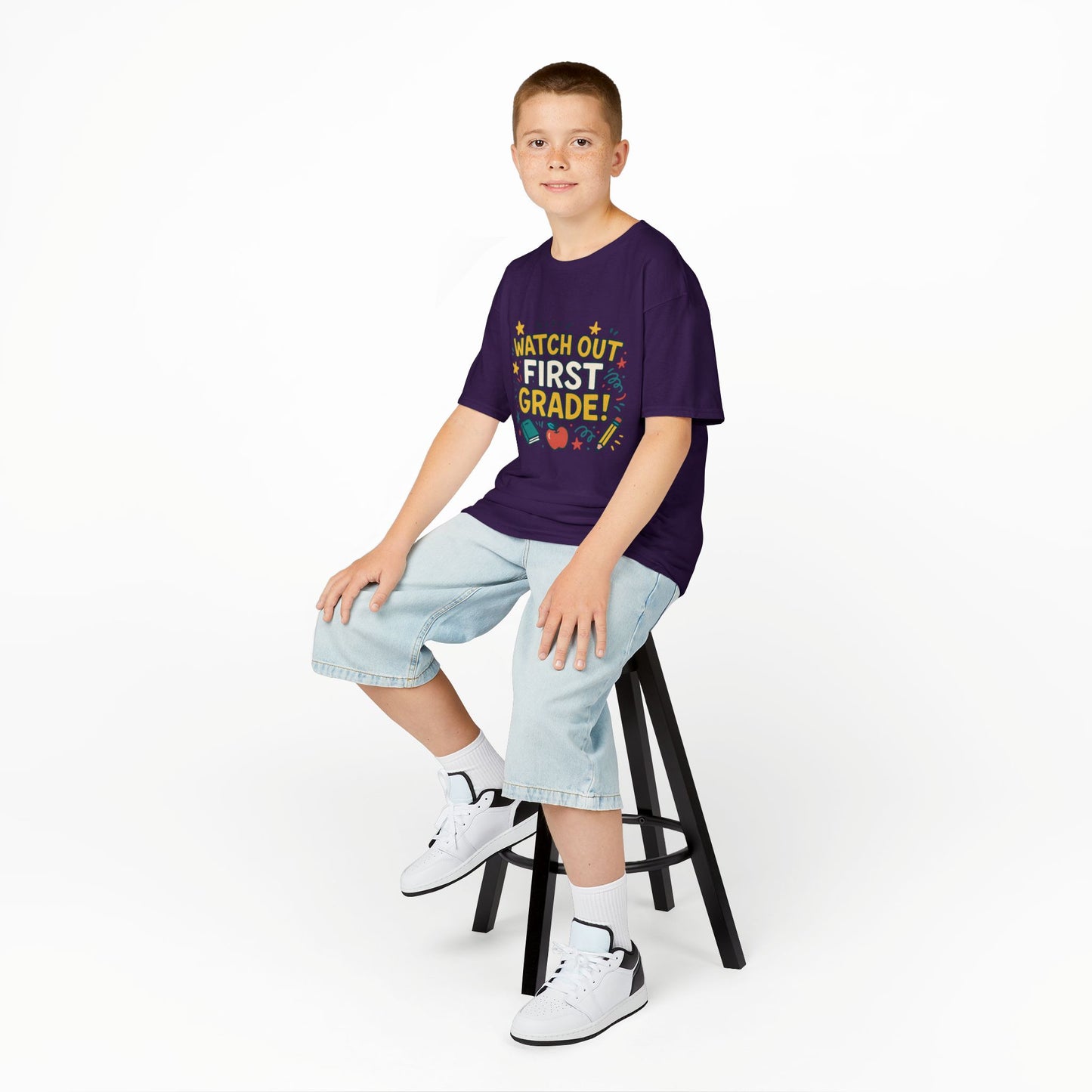 Kids First Grade Tee, Fun Kids Shirt, Back to School Tee, Motivational Kids T-Shirt, Gift for Young Students, Classroom Apparel