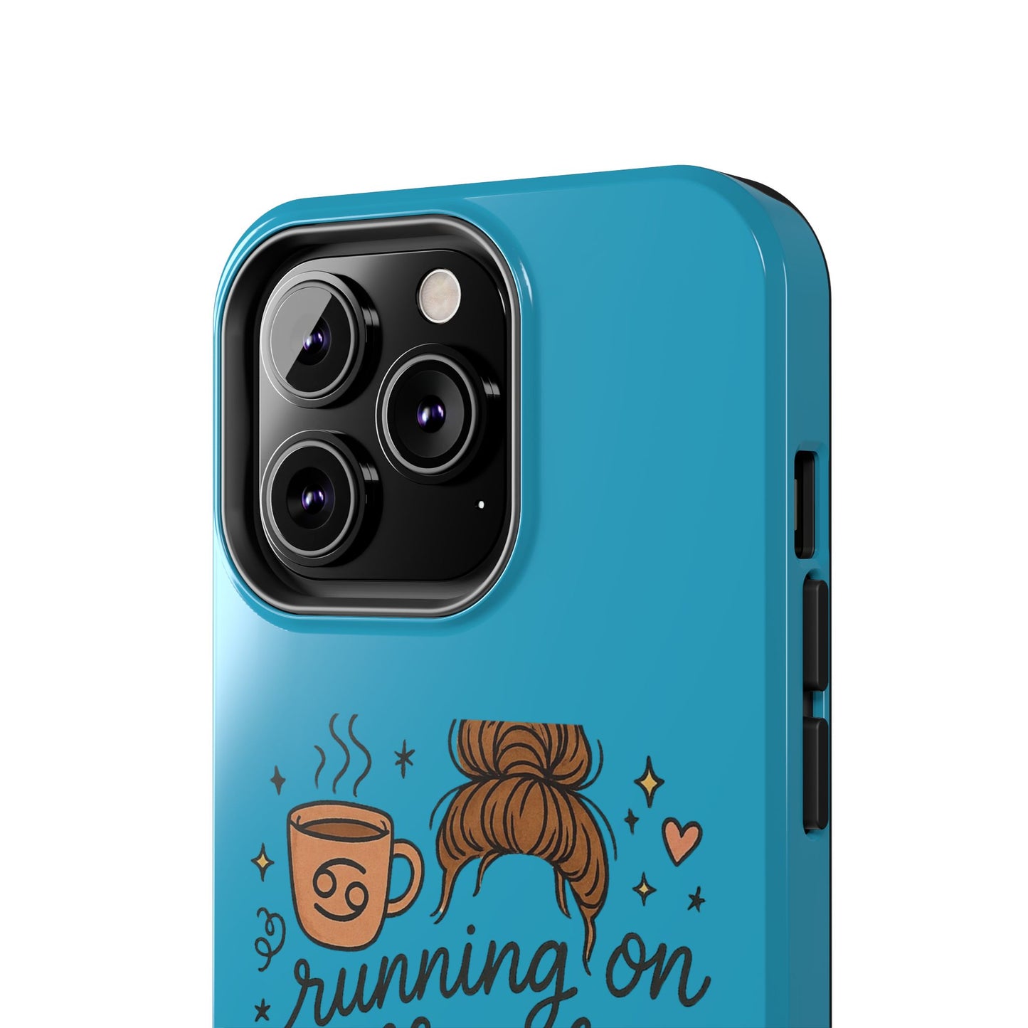 Cute Coffee Chaos Phone Case - Running on Coffee, Chaos & Cuddles, Stylish Tough Case for Coffee Lovers, Gift for Friends, Cute Phone Cover