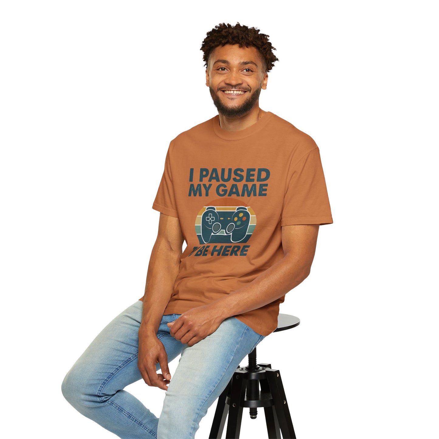 Unisex Gamer Comfort Colors T-Shirt - I Paused My Game to Be Here, Perfect Gift for Gamers, Video Game Lovers, Casual Wear, Birthday Gift, Fun Tee