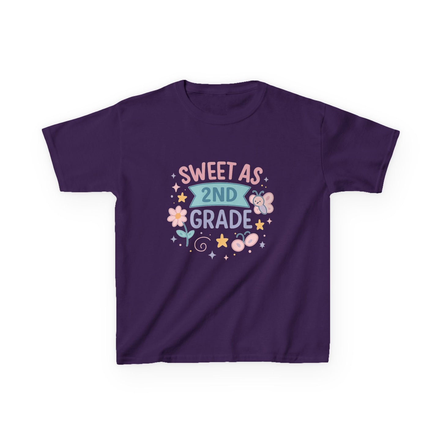 Sweet as 2nd Grade Kids Tee, Cute Kids T-Shirt, Back to School Shirt, Butterfly Design, Kids Gift, Spring Outfit, Children's Apparel