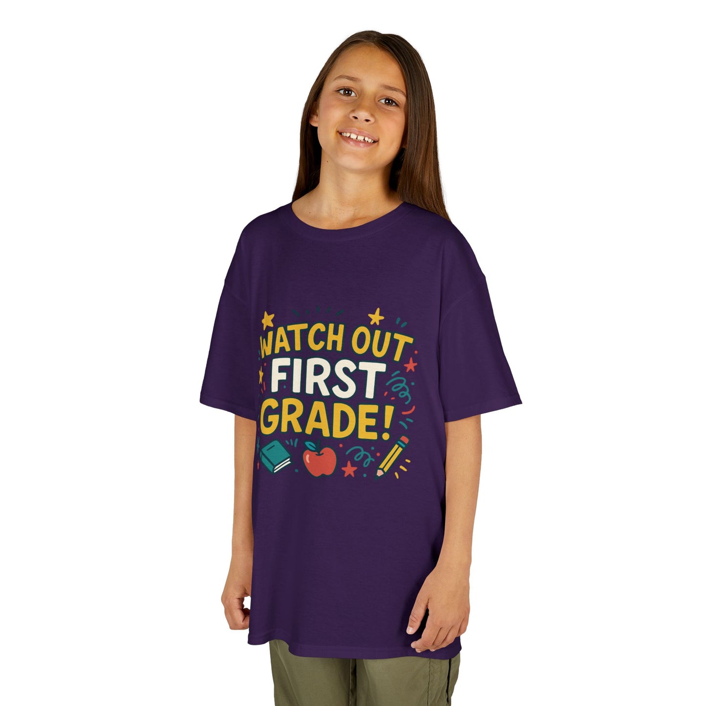 Kids First Grade Tee, Fun Kids Shirt, Back to School Tee, Motivational Kids T-Shirt, Gift for Young Students, Classroom Apparel