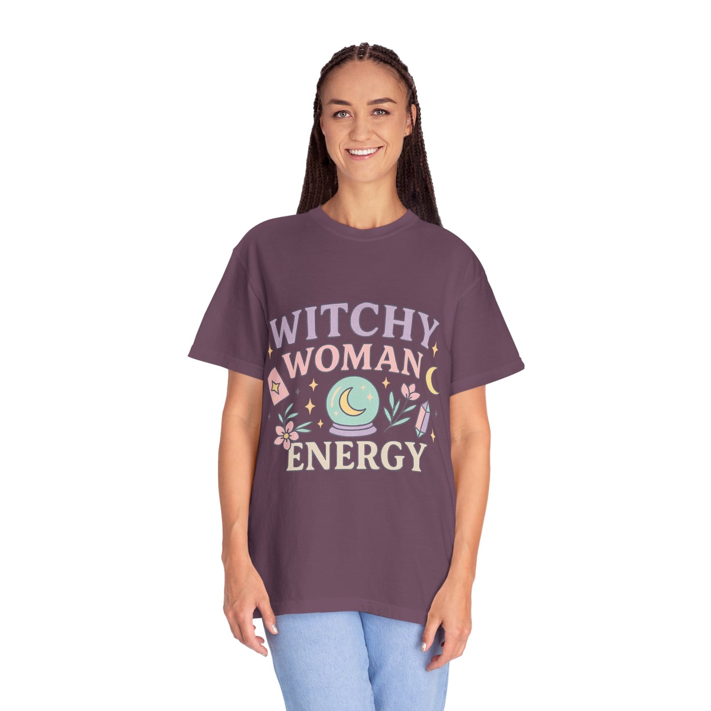 Witchy Woman Energy Comfort Colors T-Shirt | Boho Style Tee, Gift for Her, Astrology Shirt, Eco-Friendly Top, Casual Wear