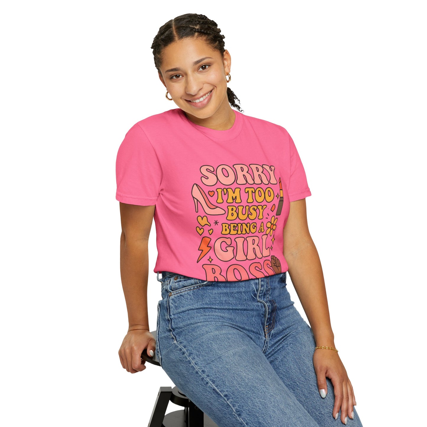 Empowering Girl Boss Comfort Colors T-Shirt, Unisex Motivational Tee, Cute Gift for Her, Boss Babe Apparel, Women's Empowerment Shirt