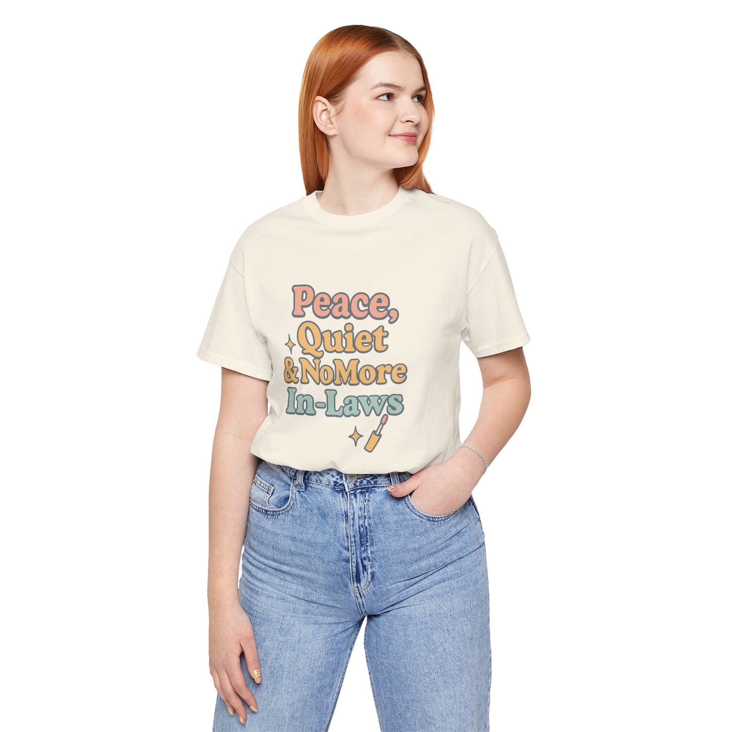 Peaceful In-Law Short Sleeve Tee, Funny Family T-Shirt, Gift for Dad, Relaxation Shirt, Casual Wear, Unisex Tee, Comfort Tee