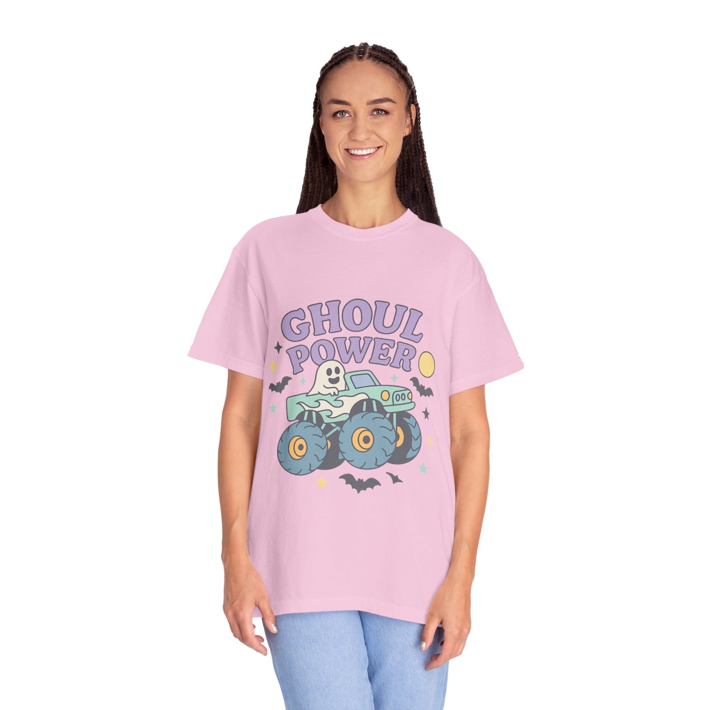Ghoul Power Monster Truck Comfort Colors T-Shirt | Spooky Halloween Tee | Unisex Gift for Ghost Lovers, Halloween Celebration, Alternative Fashion