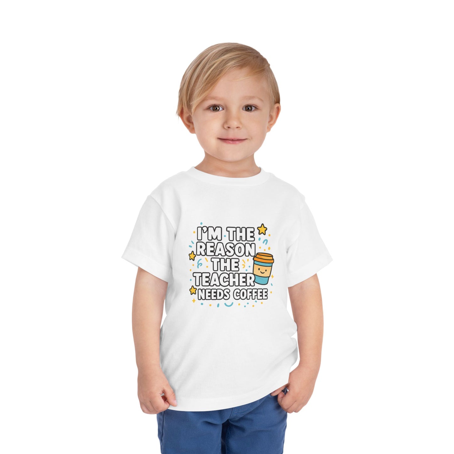 Toddler Teacher Appreciation Tee, Cute Toddler T-Shirt, Gifts for Teachers, Funny Kids Tee, Back to School Outfit, Coffee Lover Shirt